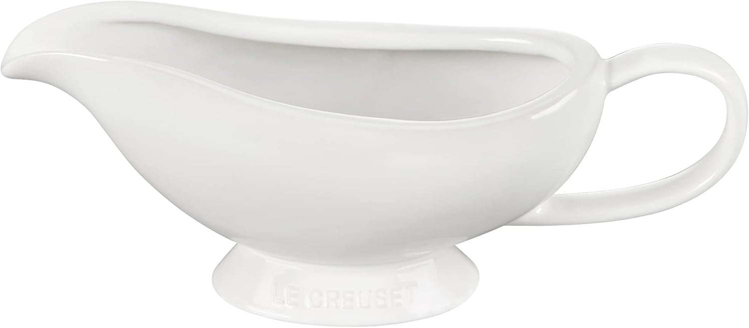 Le Creuset White Stoneware Gravy Boat Assessment - Image 3