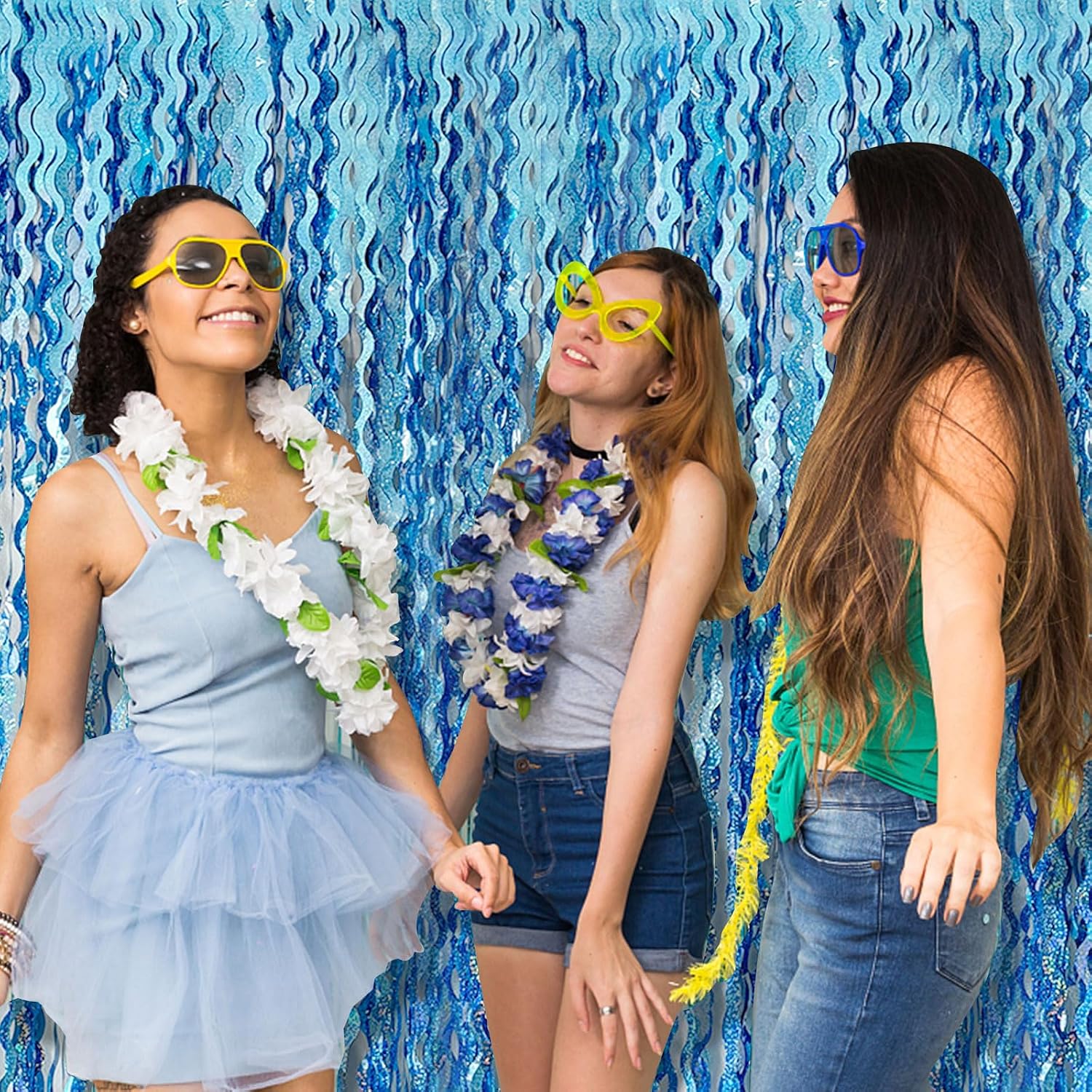 Wavy Metallic Fringe Backdrop for Party Decor & Photo Booths - Image 5