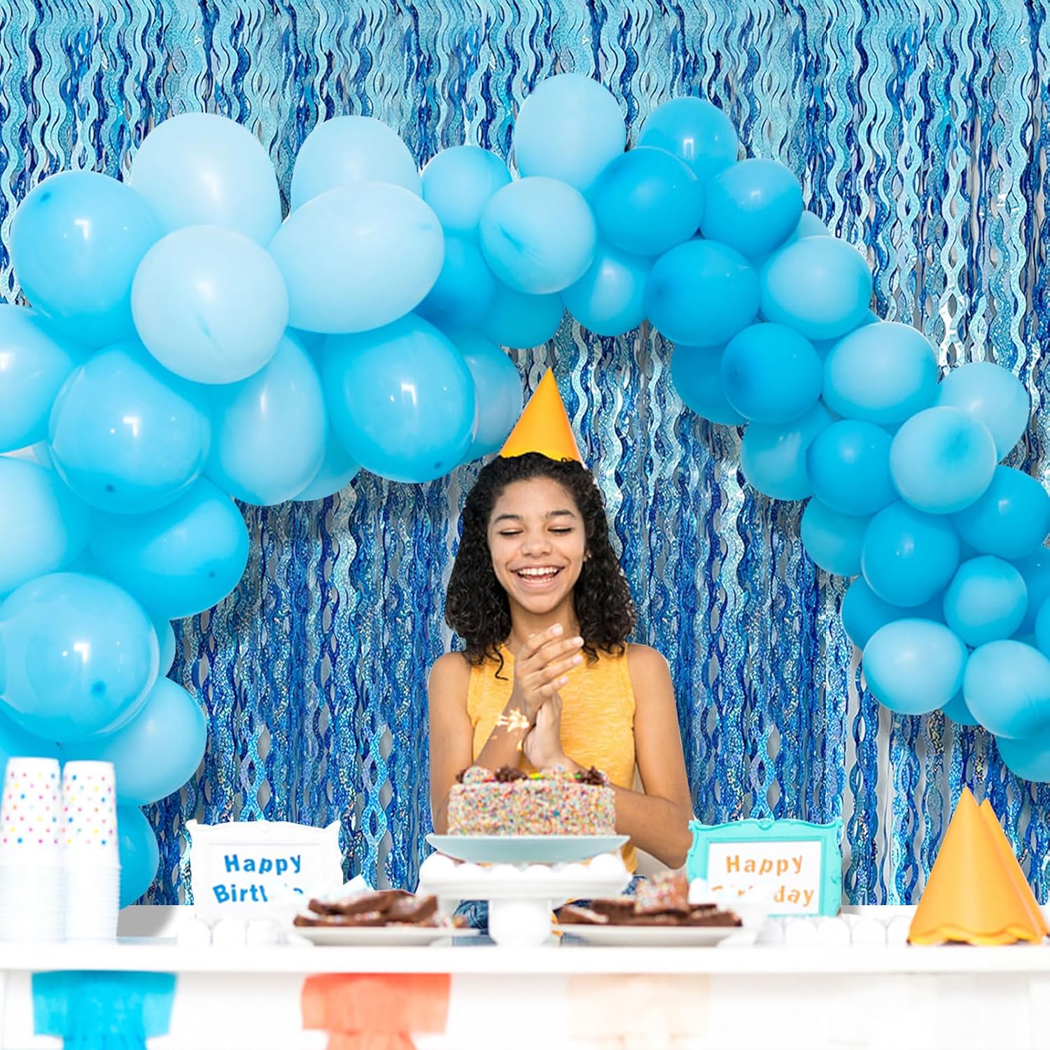Wavy Metallic Fringe Backdrop for Party Decor & Photo Booths - Image 6