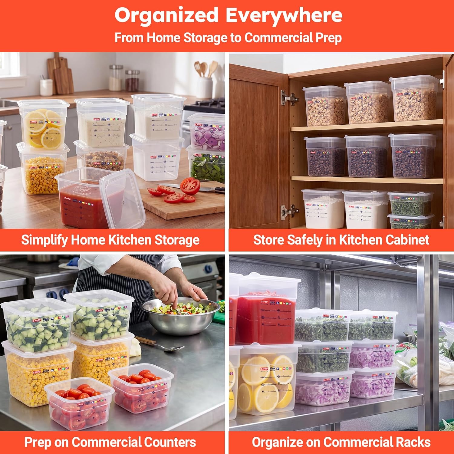 10-Pack Food Storage Containers Review: Lids, Labels, Mixed Sizes, Commercial Grade - Image 4