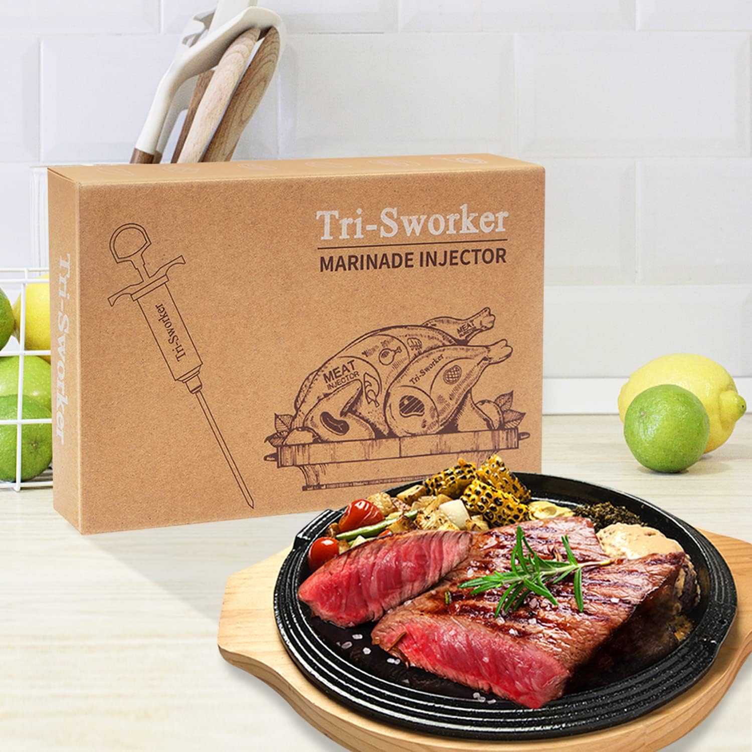 Meat Injector Kit: 2oz, 4 Marinade Needles for Turkey & Smoked Meats - Image 3
