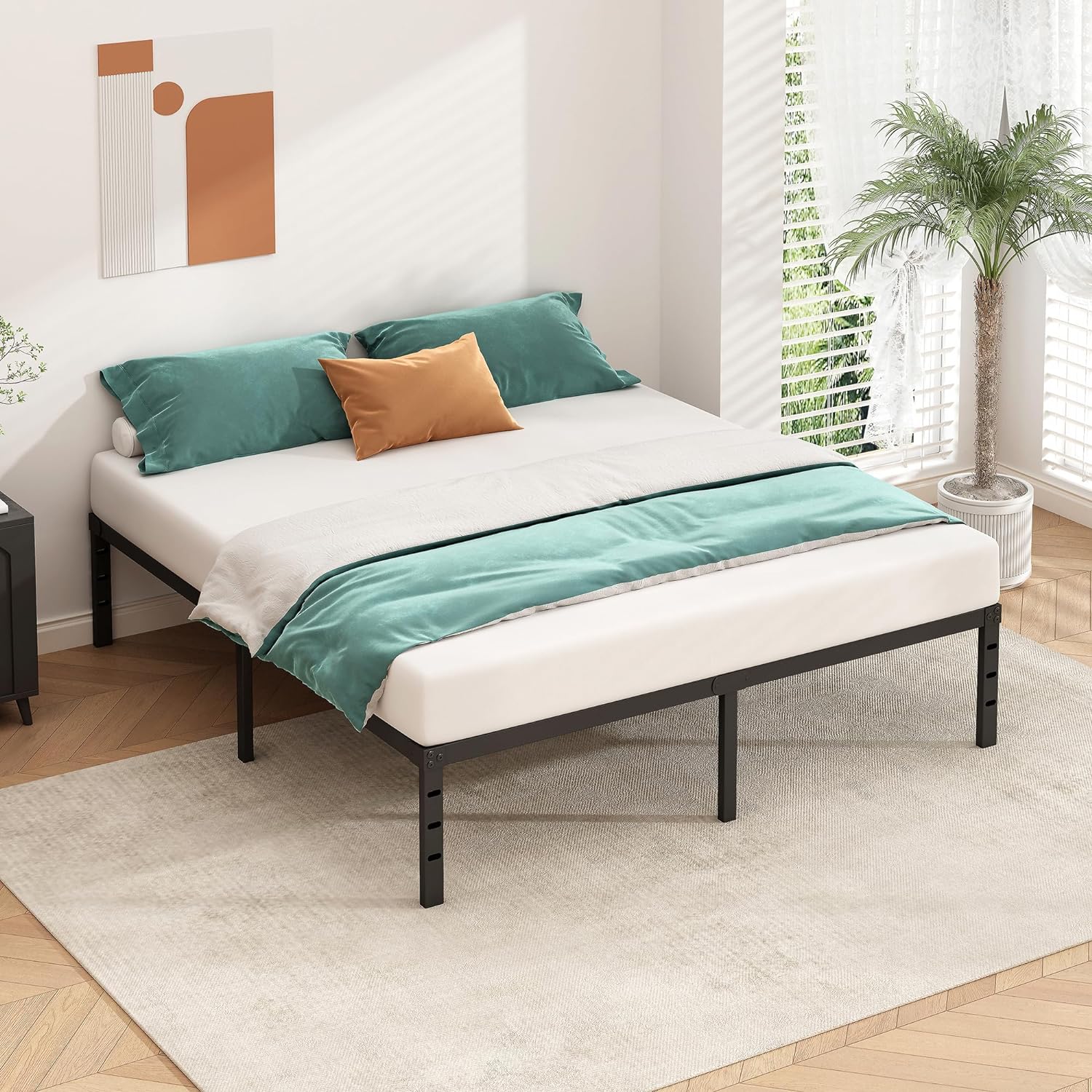 Black Queen Platform Bed Review: 18" Tall, No Box Spring, Sturdy, Easy Assembly. - Image 4