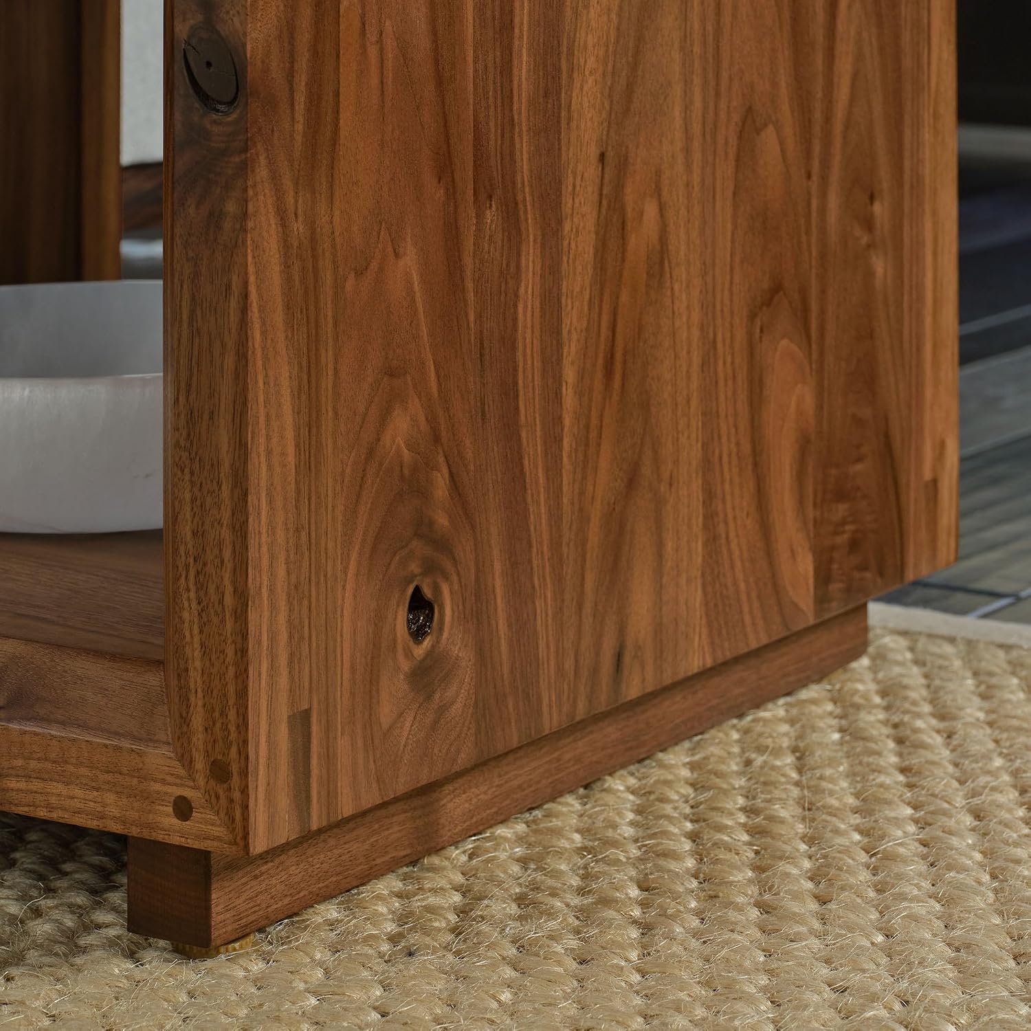Saranac Walnut Side/End Table Review - USA Made, Sustainable, Adj Shelf, Sled Base. - Image 5