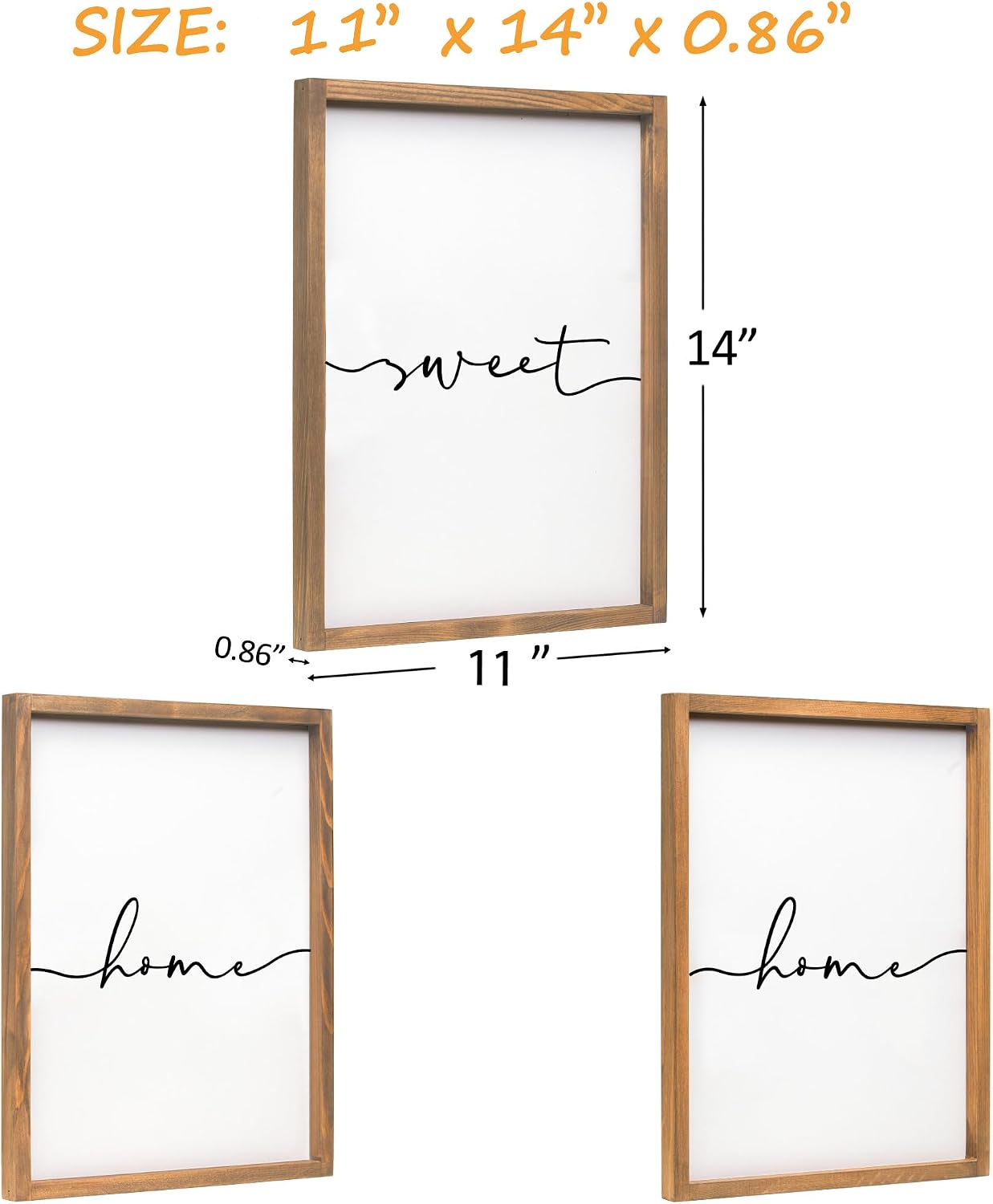 Modern Farmhouse 3-Pc Framed "Home Sweet Home" Bedroom Wall Art - Image 6