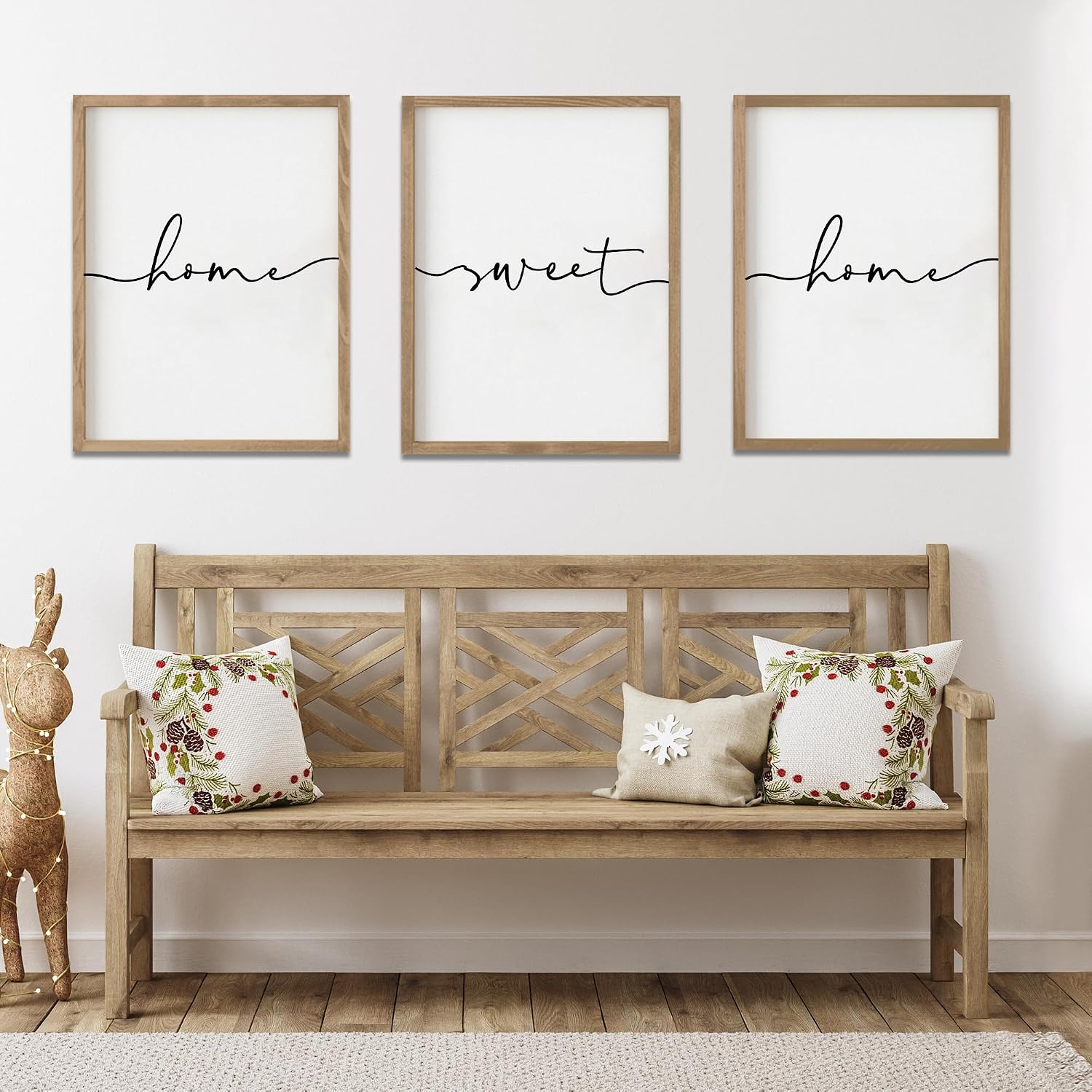 Modern Farmhouse 3-Pc Framed "Home Sweet Home" Bedroom Wall Art - Image 7