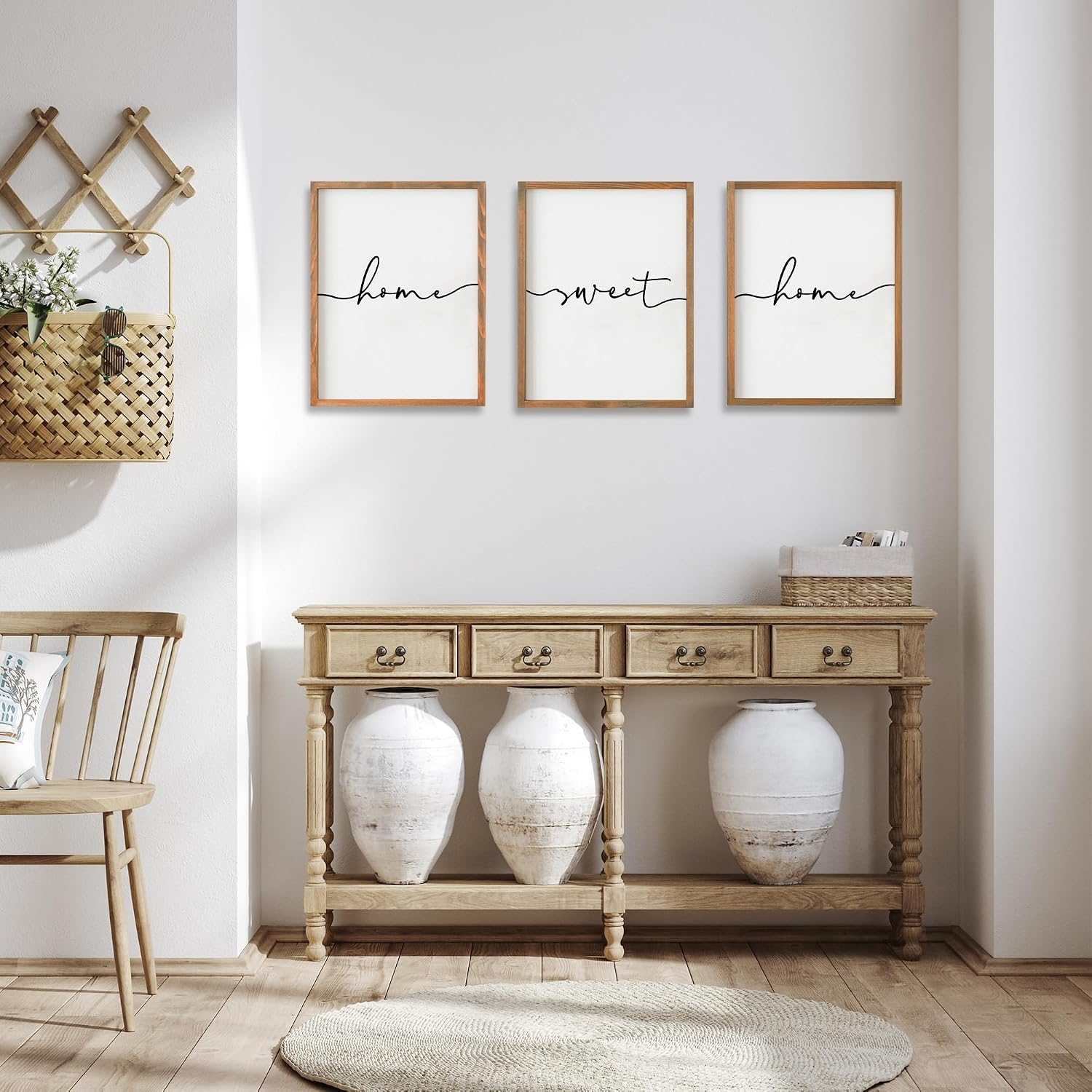 Modern Farmhouse 3-Pc Framed "Home Sweet Home" Bedroom Wall Art - Image 8