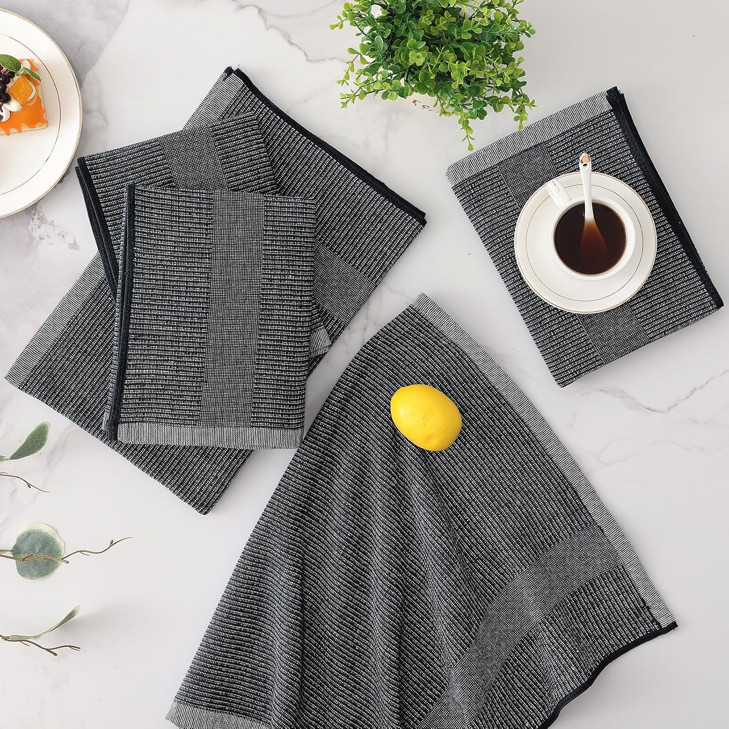Mordimy Premium Large Black Kitchen Towels 6-Pack Review: Super Absorbent. - Image 8