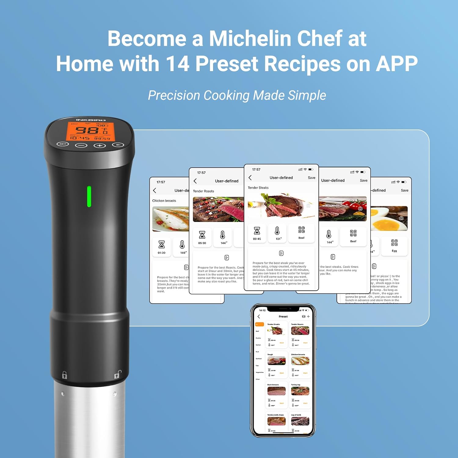 INKBIRD WiFi Sous Vide Cooker & Sealer Bundle Review - 1000W, 14 Recipes - Image 3