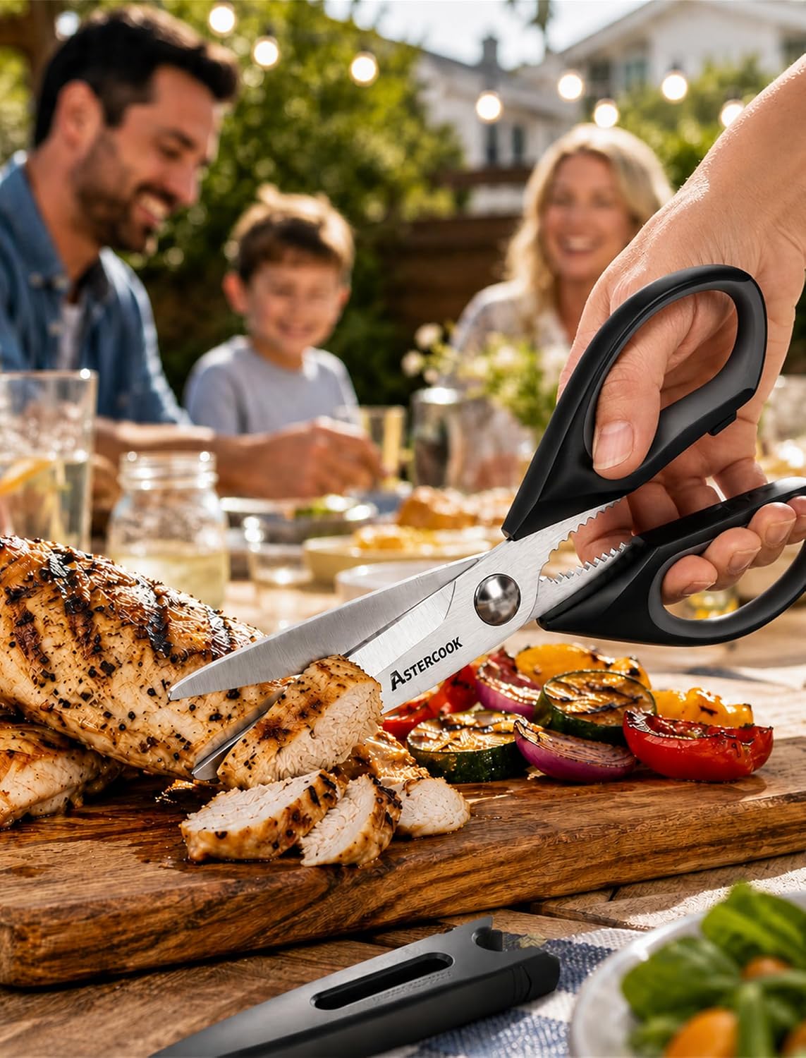 3-Pack Heavy Duty Kitchen Shears: Stainless Steel for Food & Packaging. Dishwasher Safe. - Image 3