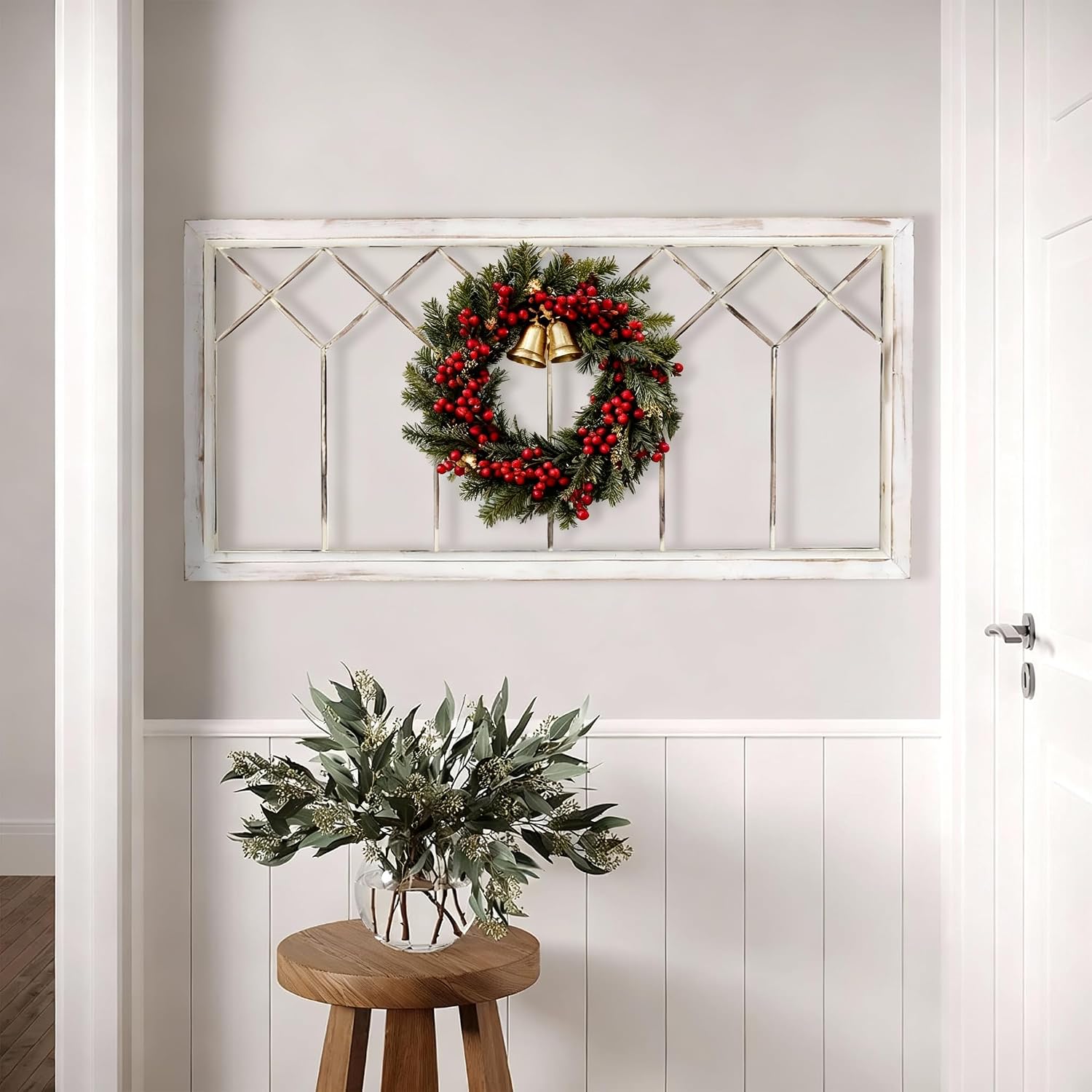 Distressed White Farmhouse Window Frame Wall Decor - Image 4