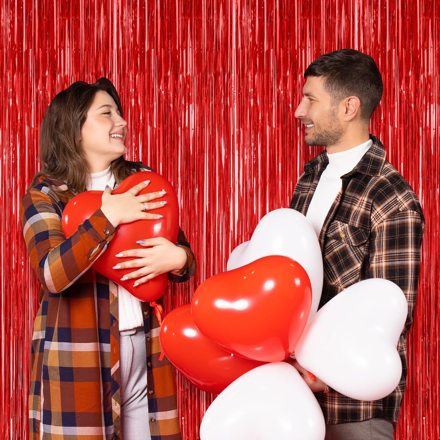 ZATAYE 2-Pack Red Foil Curtain Backdrop (Birthday, Valentine's, Xmas) Review - Image 4