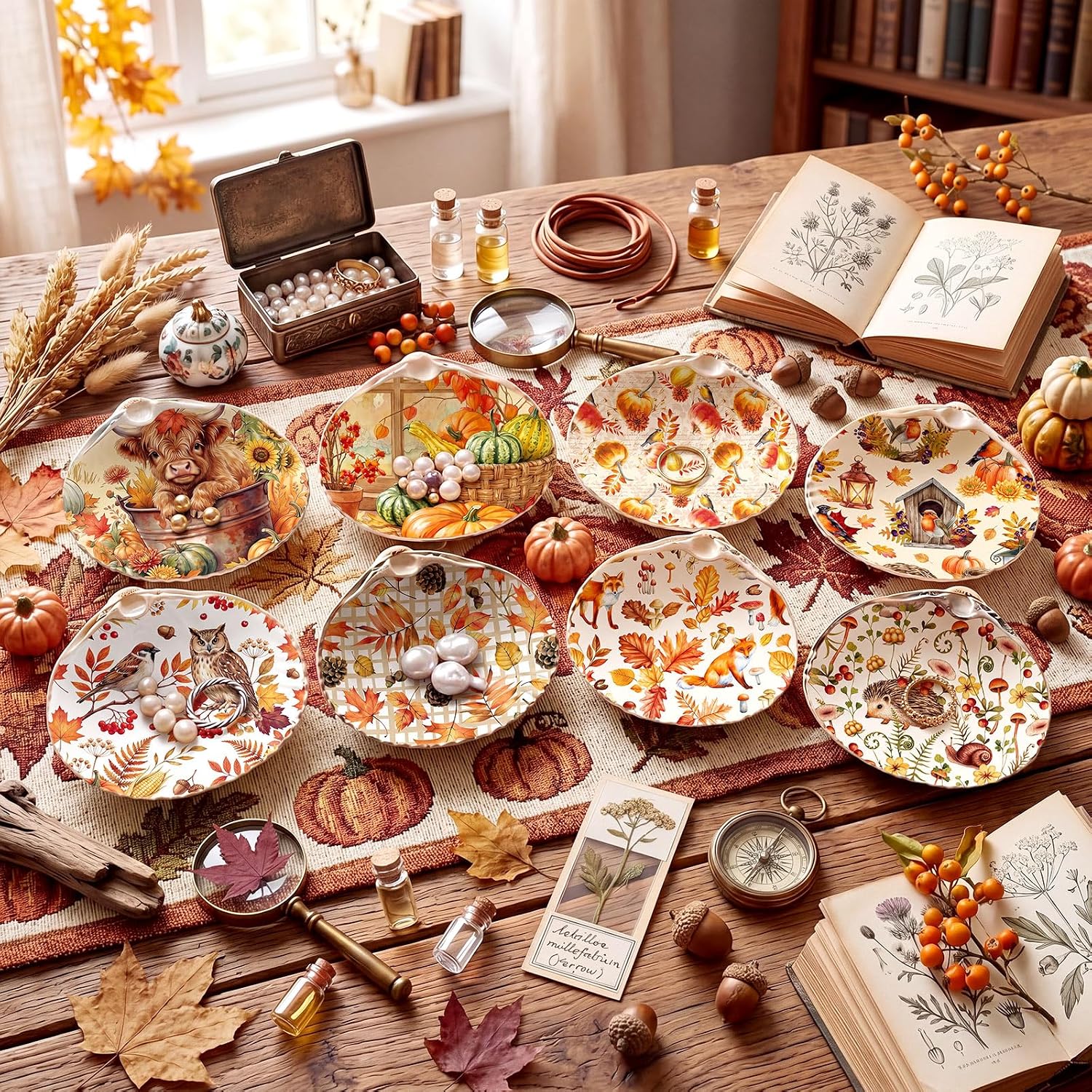 48-Pack Autumn Decoupage Napkins: Pumpkin, Highland Cow Crafts - Image 2
