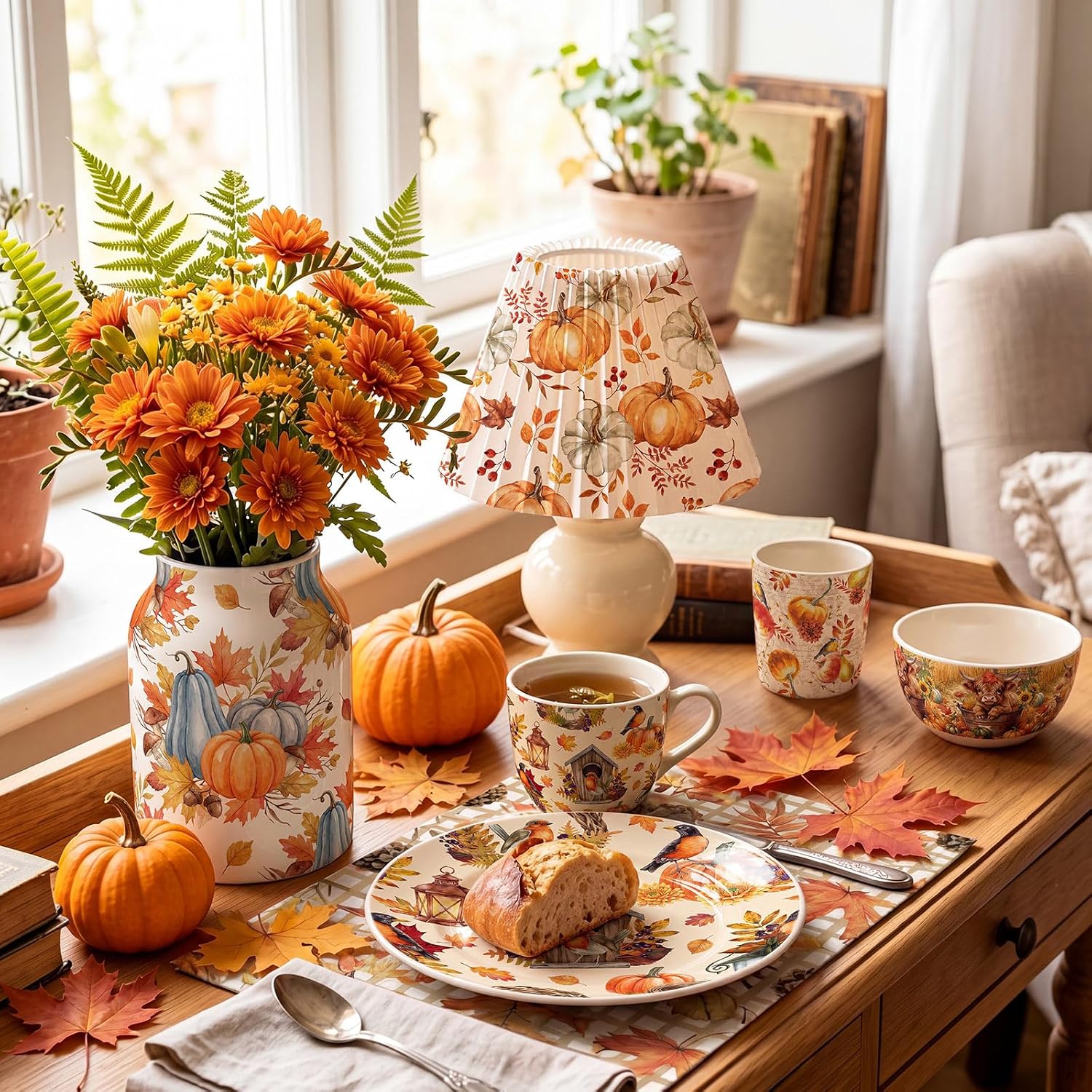 48-Pack Autumn Decoupage Napkins: Pumpkin, Highland Cow Crafts - Image 4