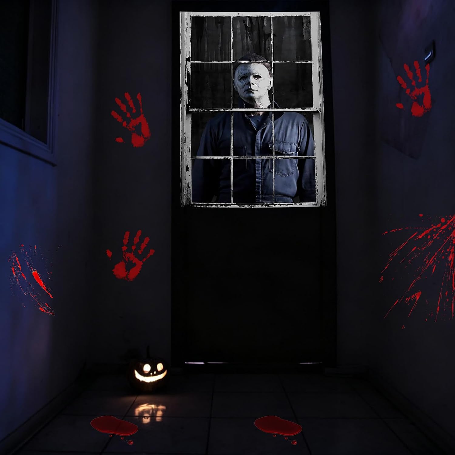 2-Pc Scary Halloween Window & Door Covers - Image 4