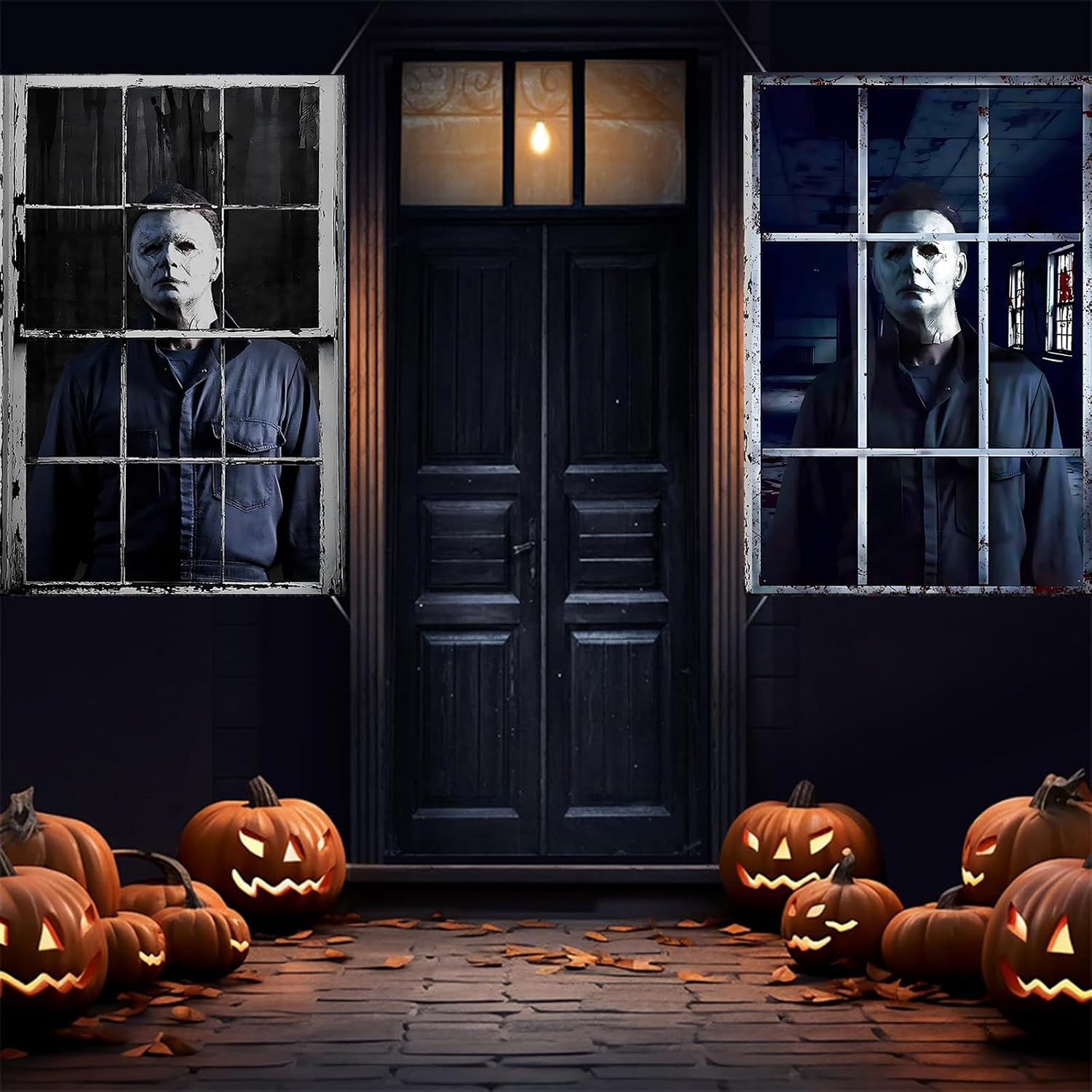 2-Pc Scary Halloween Window & Door Covers - Image 5