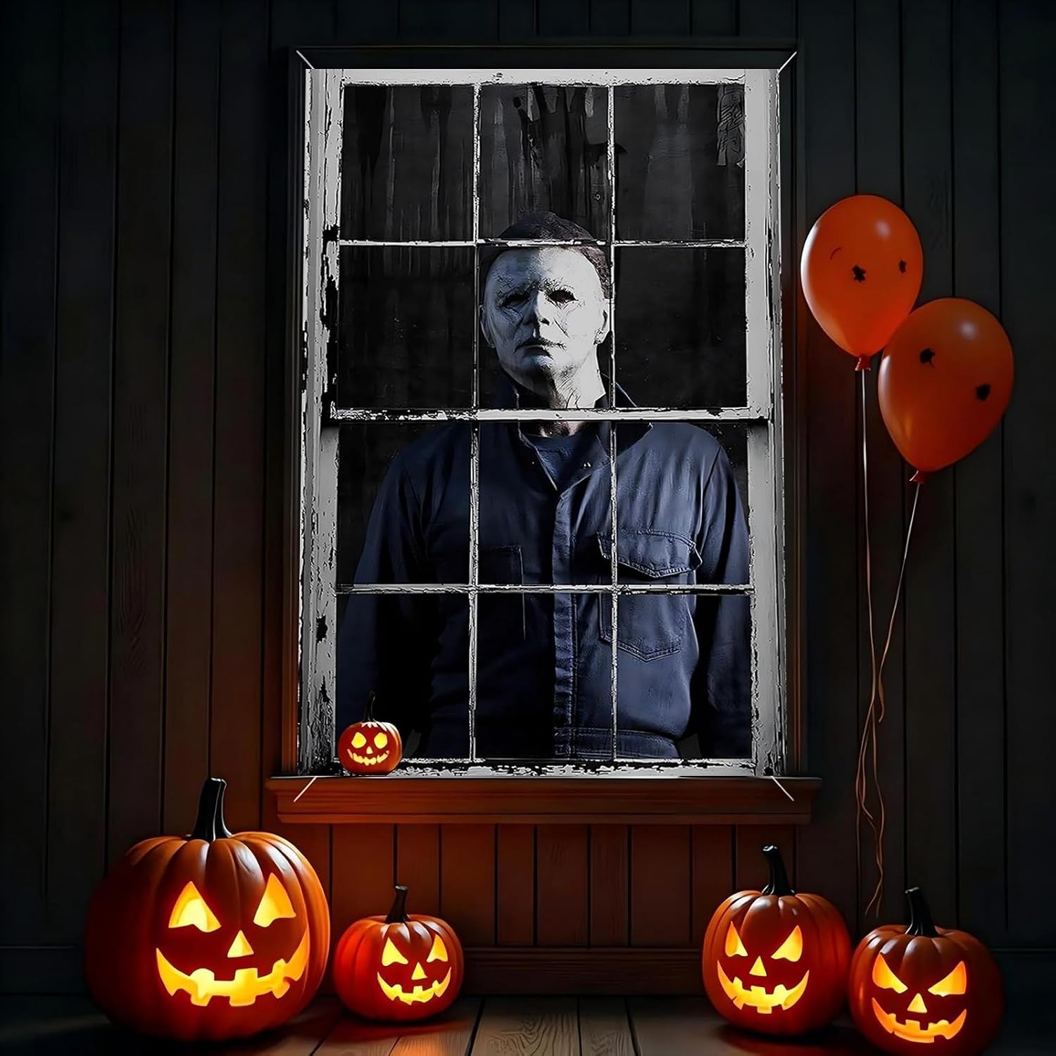 2-Pc Scary Halloween Window & Door Covers - Image 6