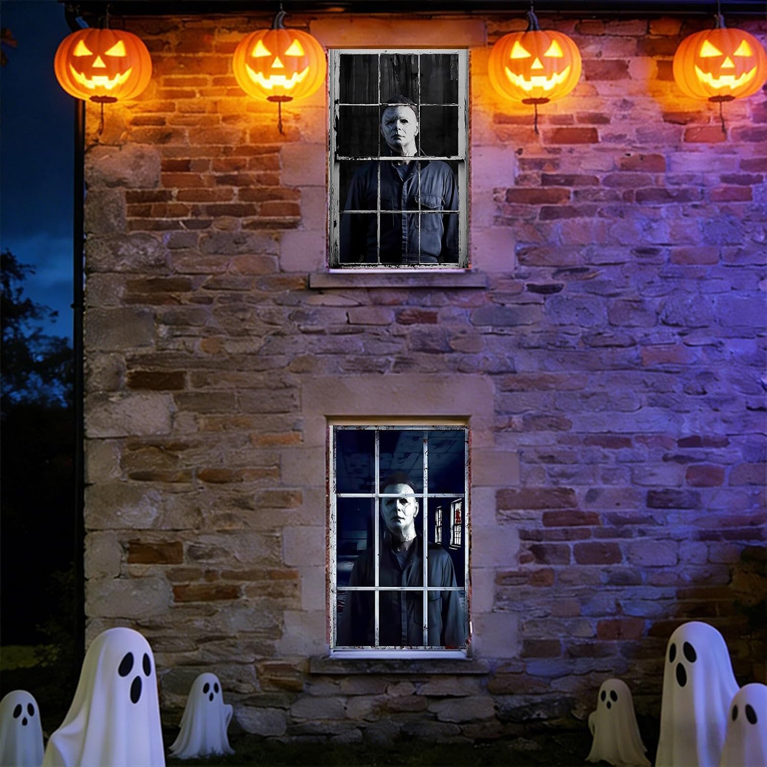 2-Pc Scary Halloween Window & Door Covers - Image 7