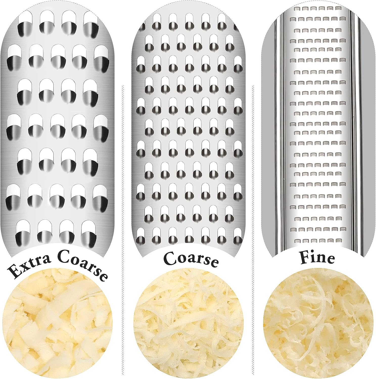 Cambom Heavy-Duty 3-Pc SS Zester Grater for Cheese, Citrus & Vegetables. - Image 4