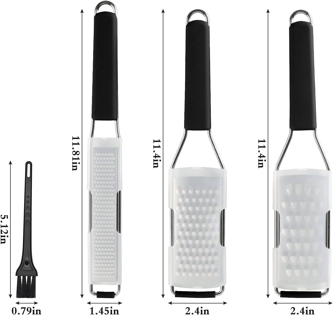 Cambom Heavy-Duty 3-Pc SS Zester Grater for Cheese, Citrus & Vegetables. - Image 5