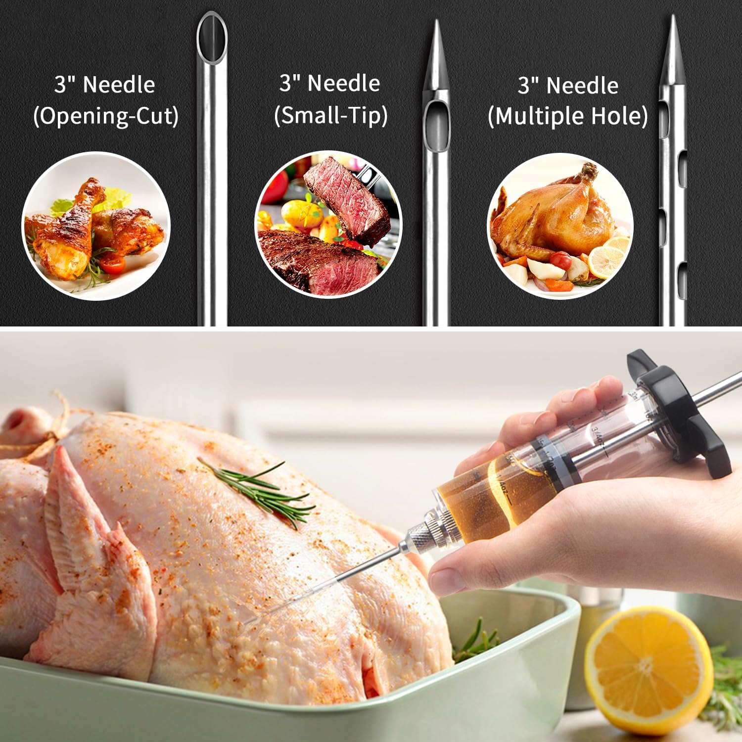 Tri-Sworker 1oz Meat Injector Kit Review: 3 Syringe Needles for Smoker - Image 3