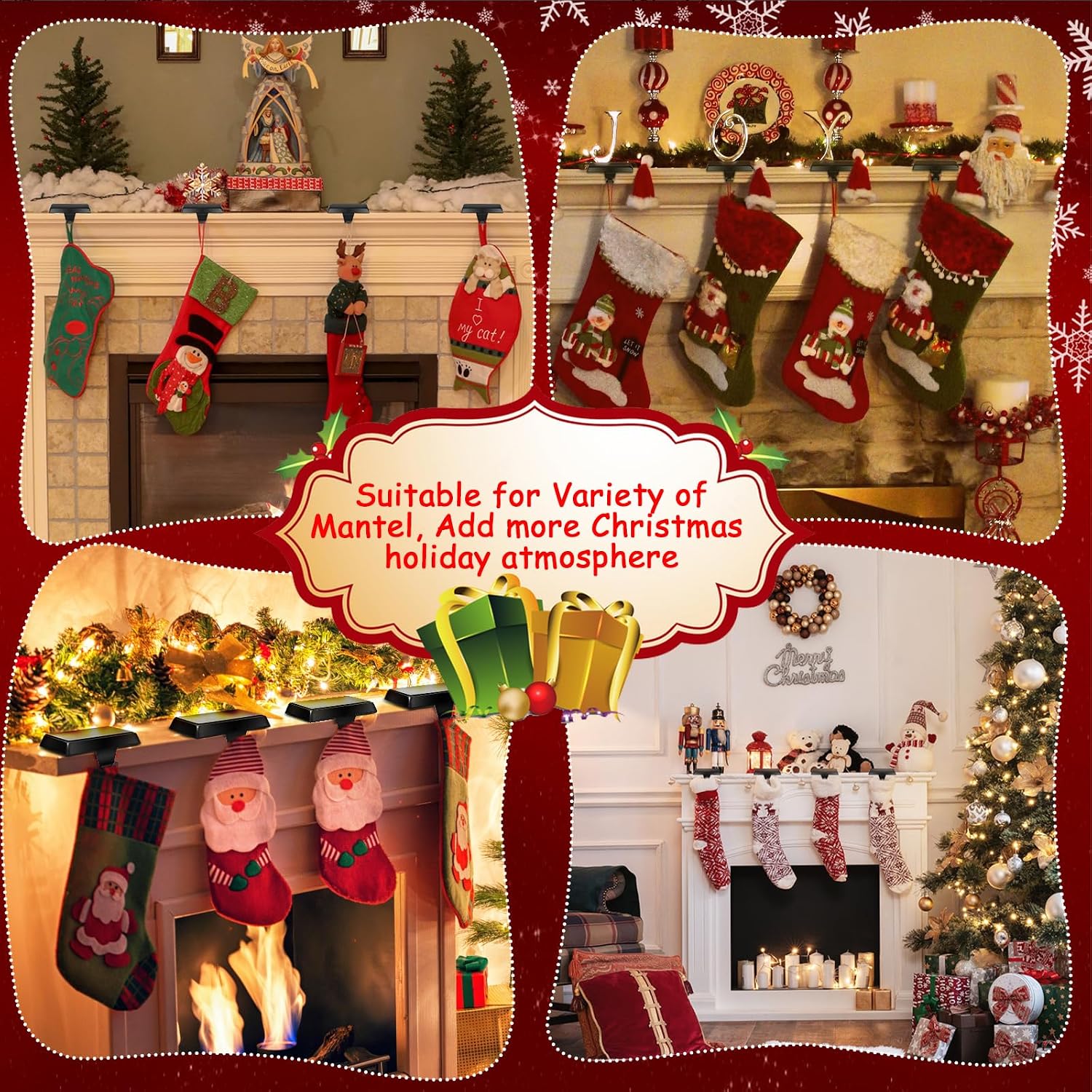Homjoy 6-Pack Heavy-Duty Metal Stocking Holders Review for Mantle & More - Image 4