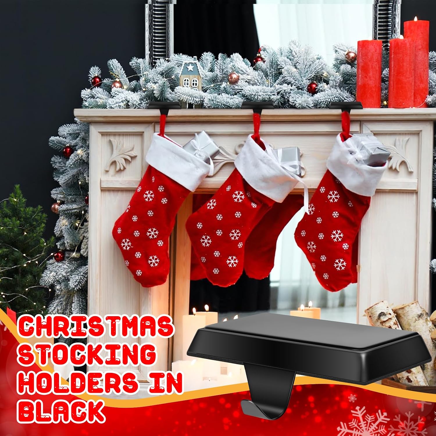Homjoy 6-Pack Heavy-Duty Metal Stocking Holders Review for Mantle & More - Image 6