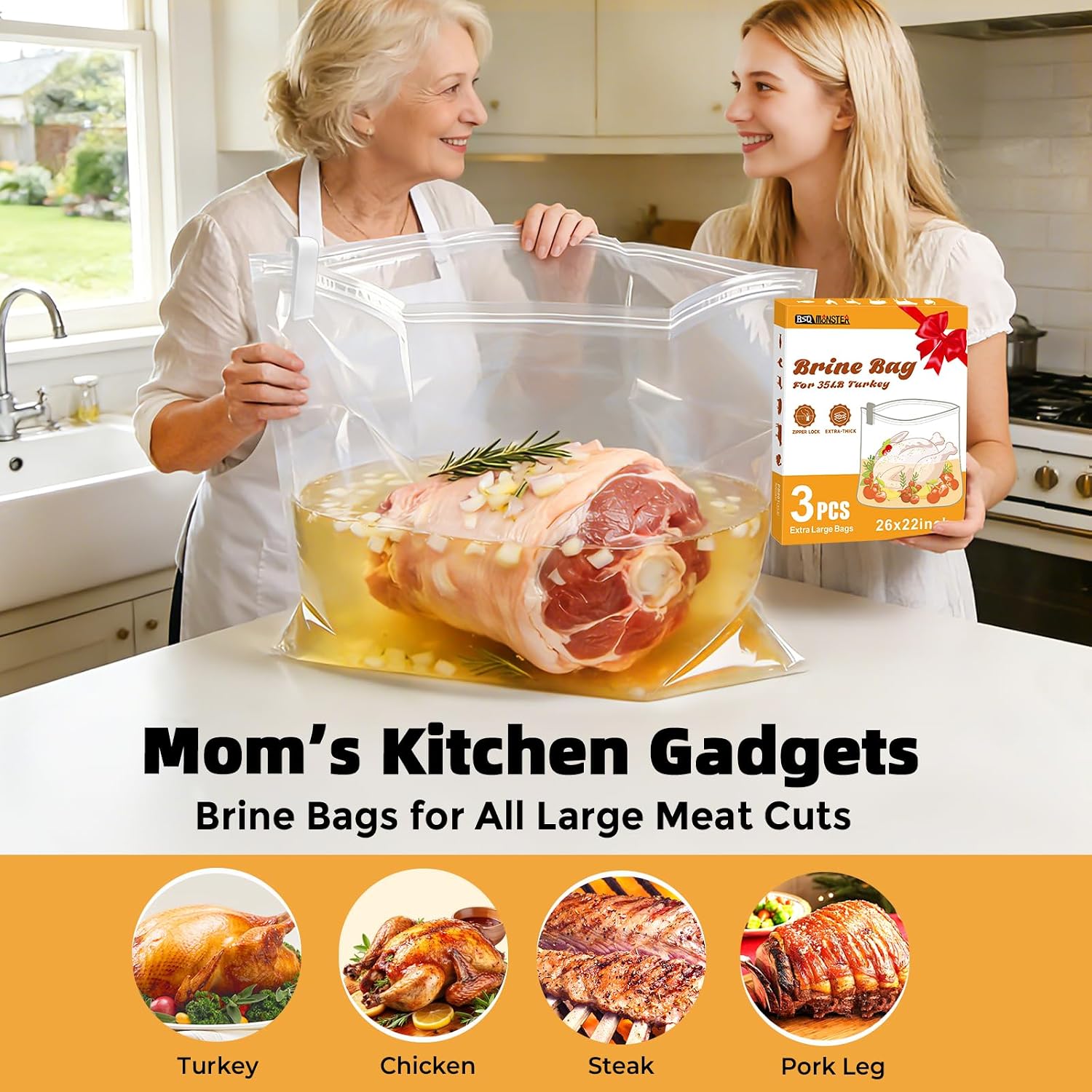 Turkey Brine Kit Review: 3 Large Bags for 25LB+ Birds, Strings & Clips - Image 3