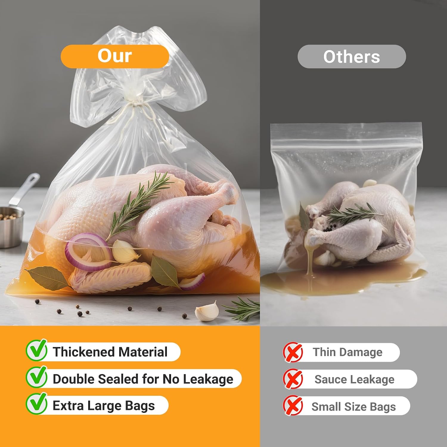 Turkey Brine Kit Review: 3 Large Bags for 25LB+ Birds, Strings & Clips - Image 5