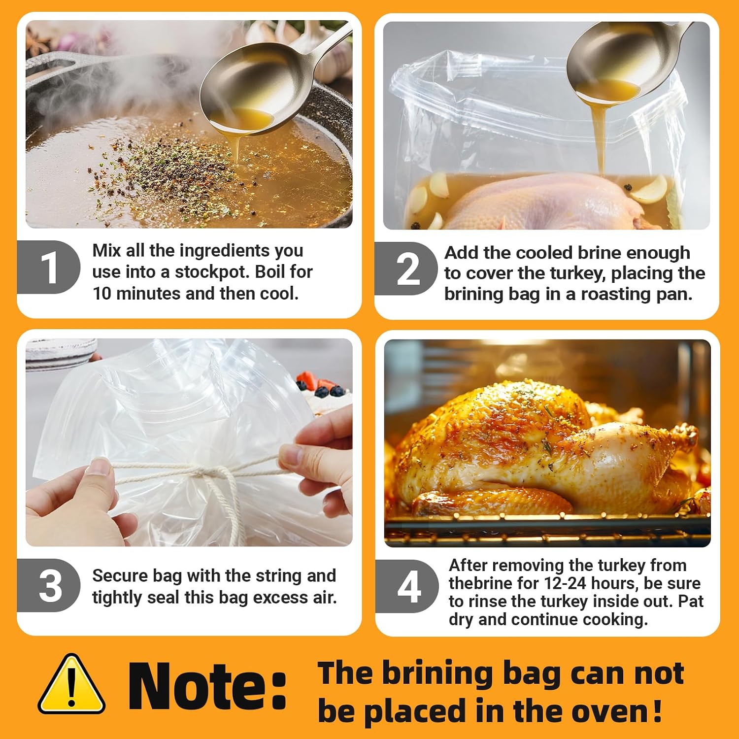 Turkey Brine Kit Review: 3 Large Bags for 25LB+ Birds, Strings & Clips - Image 6