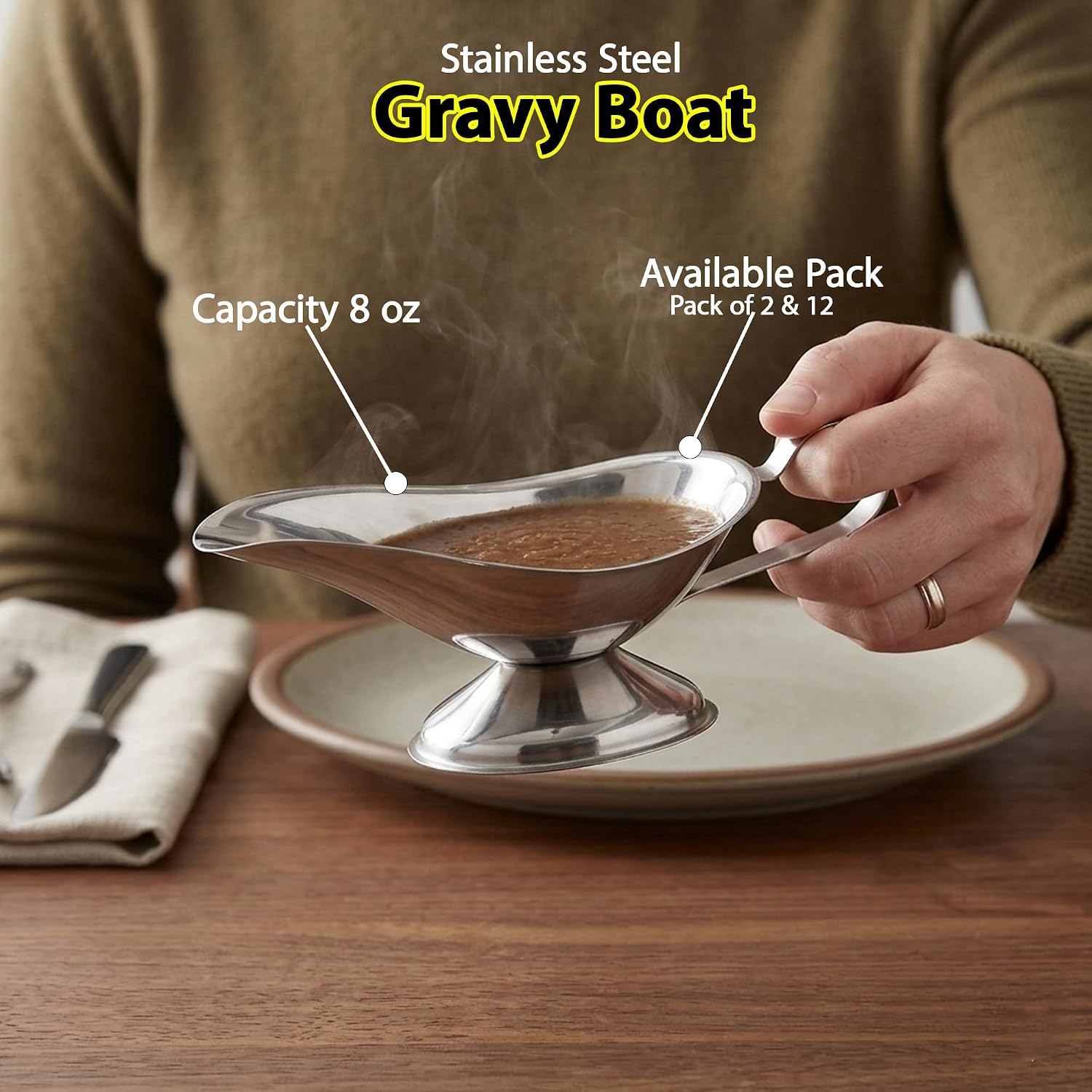 Review: Elegant Stainless Steel Sauce Server. - Image 3