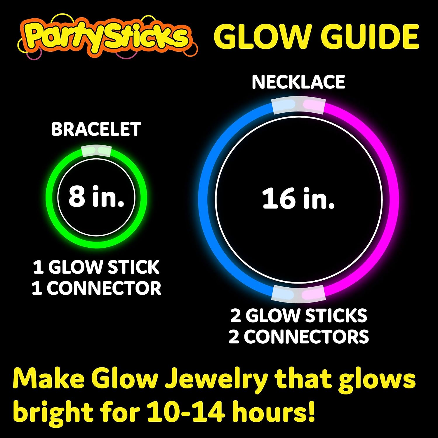 Review: 100pk 8" Glow Sticks for Party Favors, Decor, Necklaces & Bracelets - Image 4