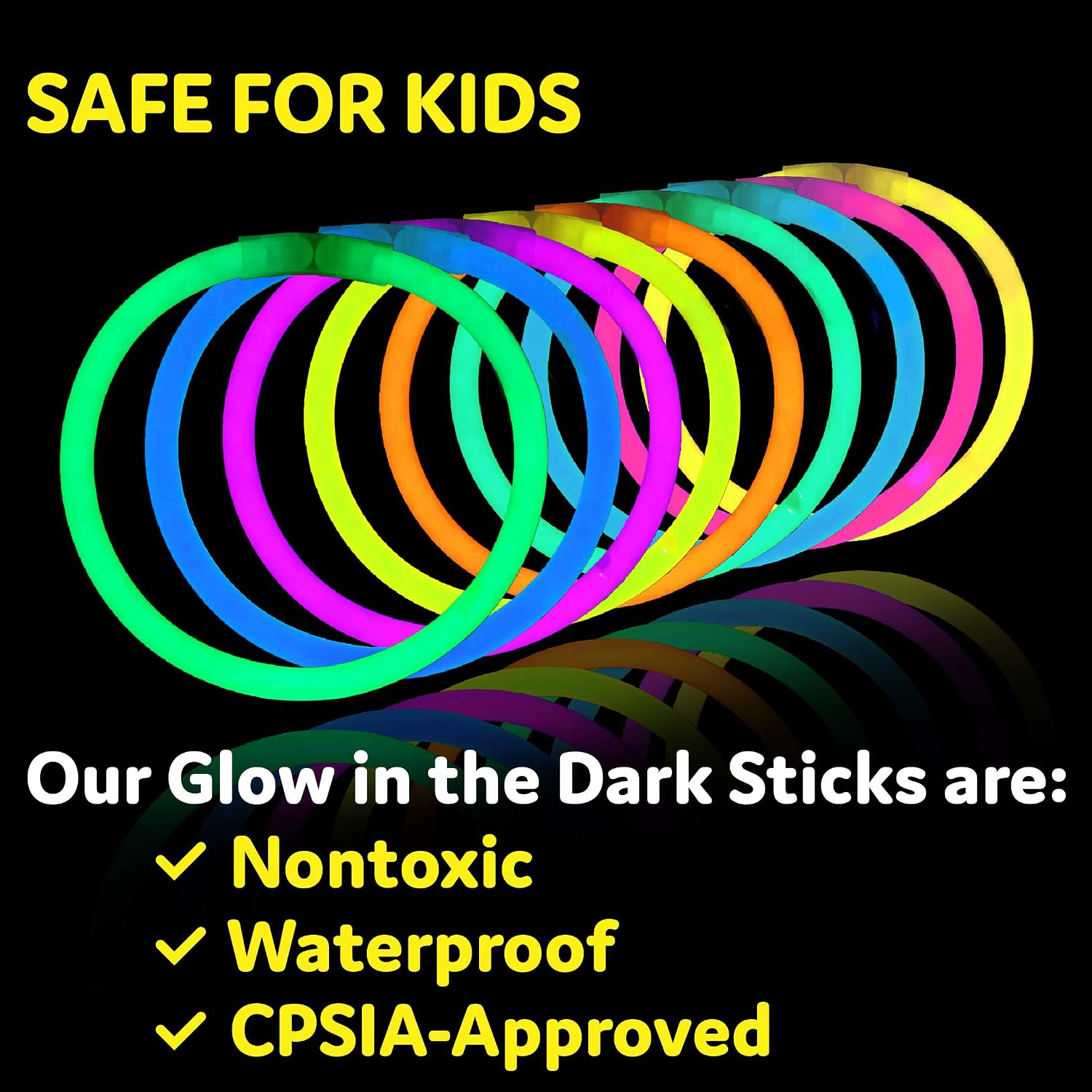 Review: 100pk 8" Glow Sticks for Party Favors, Decor, Necklaces & Bracelets - Image 5