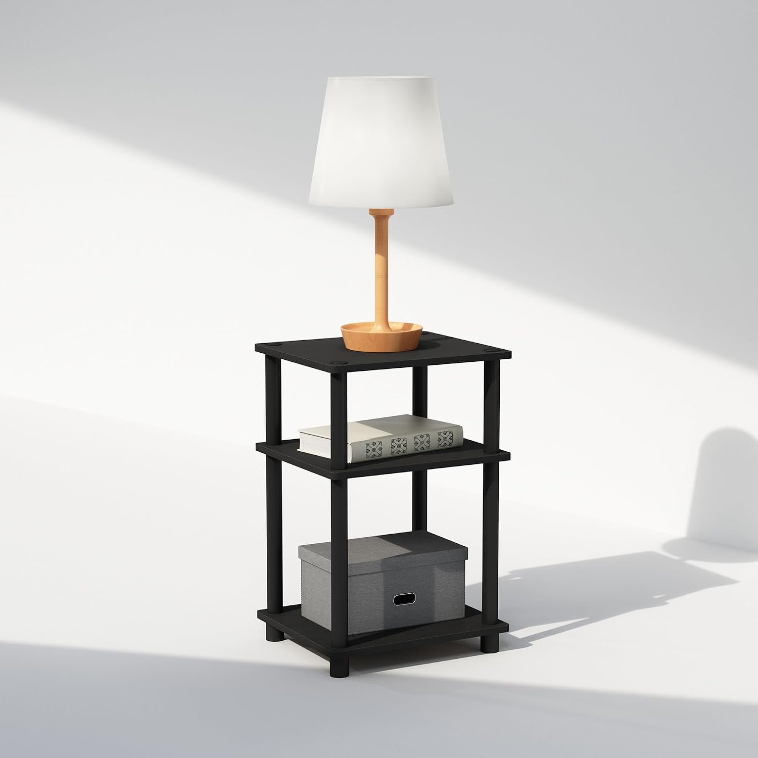 Furinno 3-Tier Turn-N-Tube Nightstand Review: Americano/Black - Image 4