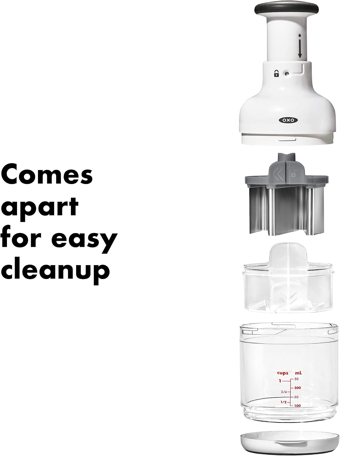 OXO Good Grips Chopper: Easy-Press Blade, Non-Slip, Dices for Quick Meal Prep - Image 5
