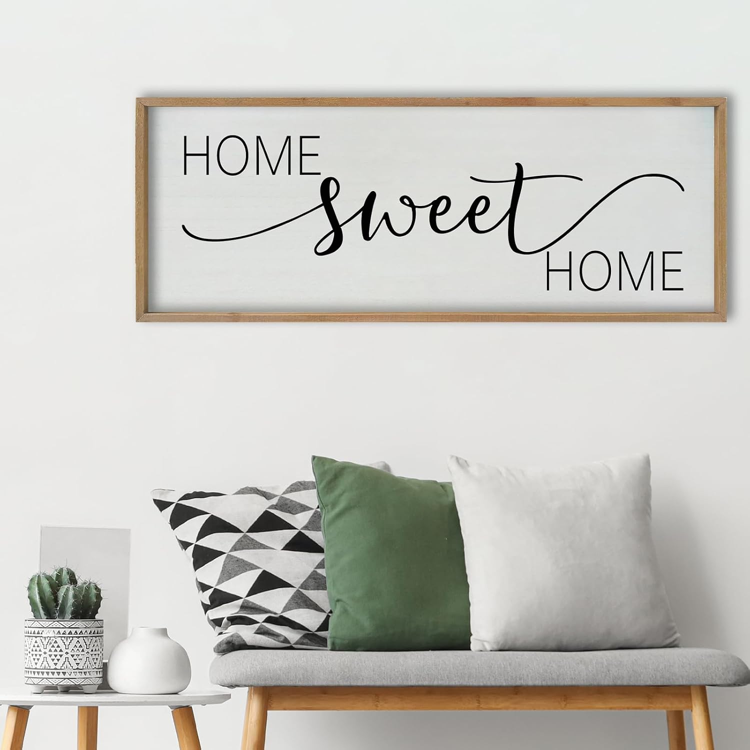 Large Wood 'Home Sweet Home' Sign - Modern Farmhouse Rustic Wall Decor - Image 6