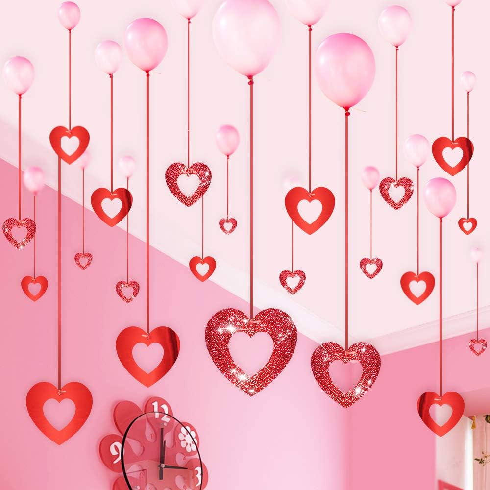 Glitter Heart Swirl Decor for Valentine's & All Romantic Parties - Image 2
