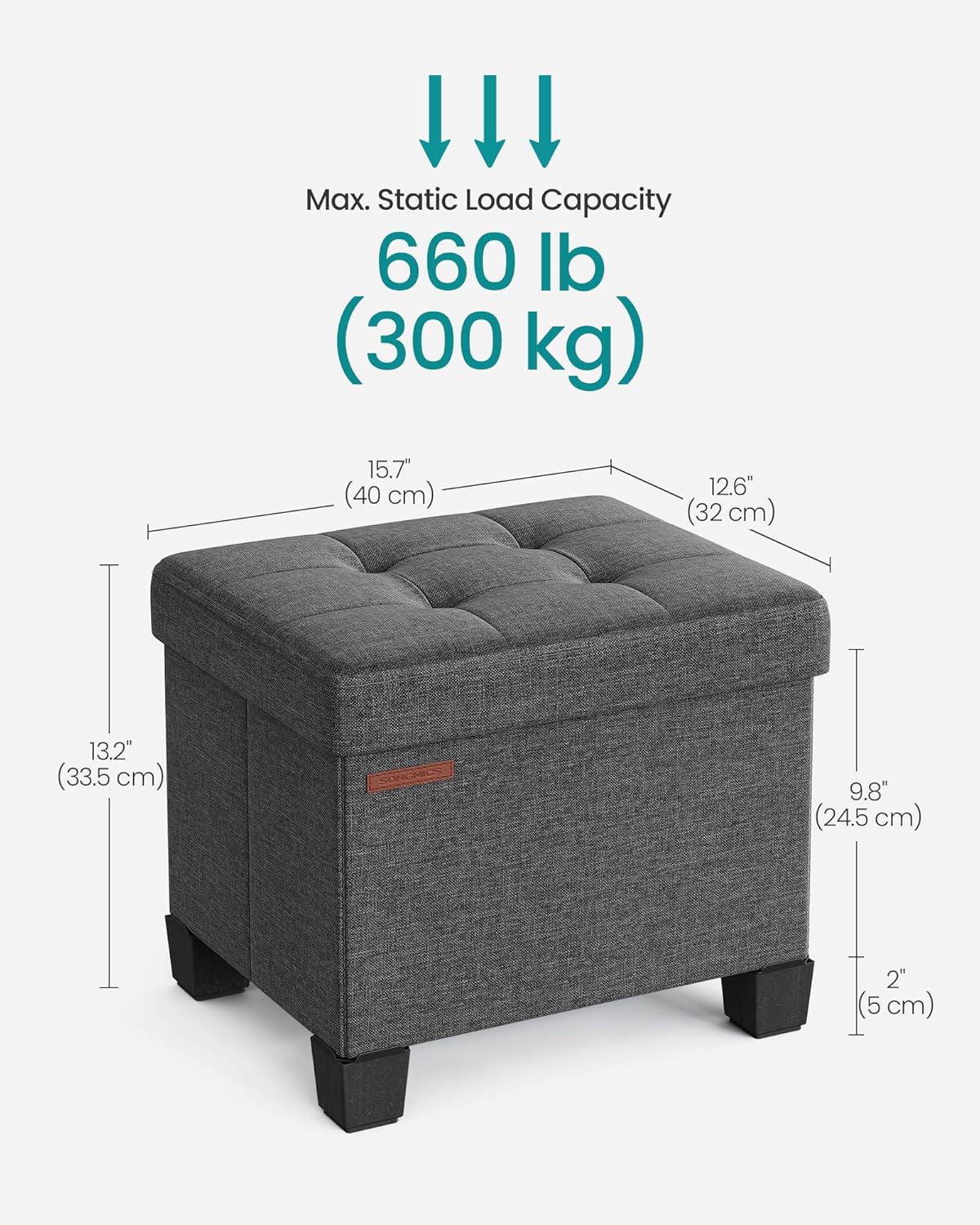 SONGMICS Storage Ottoman Review: Sturdy Footrest & Space Saver - Image 2