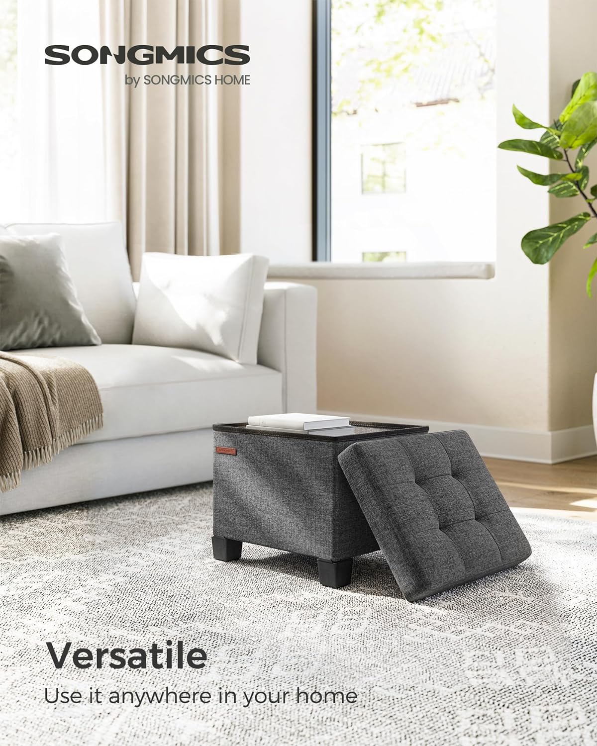 SONGMICS Storage Ottoman Review: Sturdy Footrest & Space Saver - Image 3