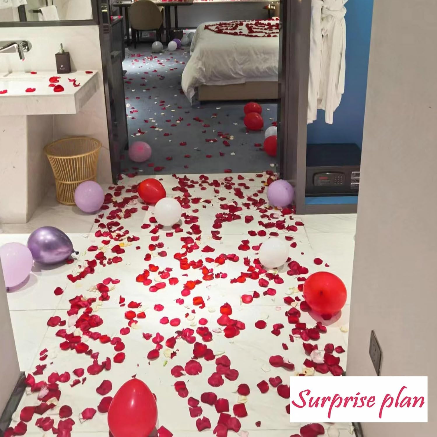 2200PCS Dark-Red Silk Rose Petals for Romantic Wedding & Anniversary Decor - Image 5