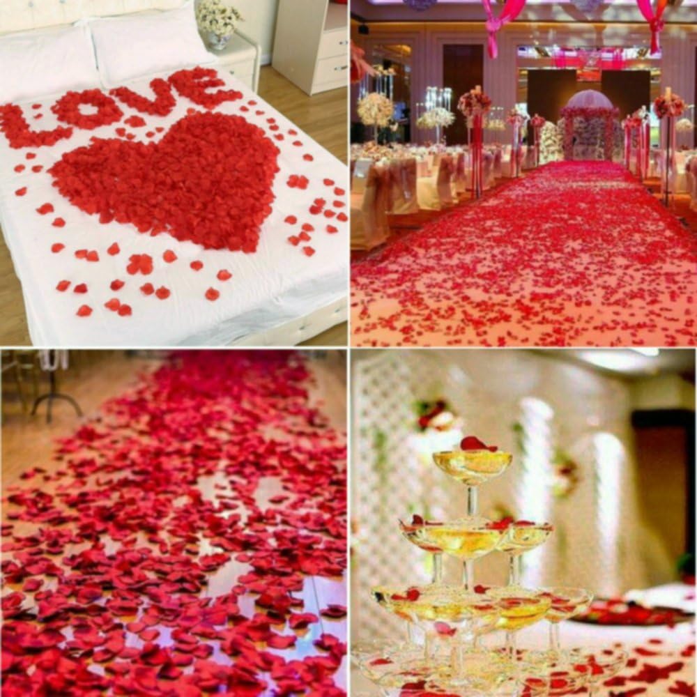 2200PCS Dark-Red Silk Rose Petals for Romantic Wedding & Anniversary Decor - Image 6