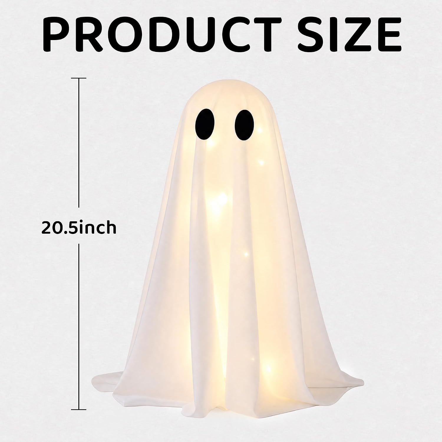 2-Pack Spooky Light-Up Ghosts for Indoor Halloween Decor - Image 3