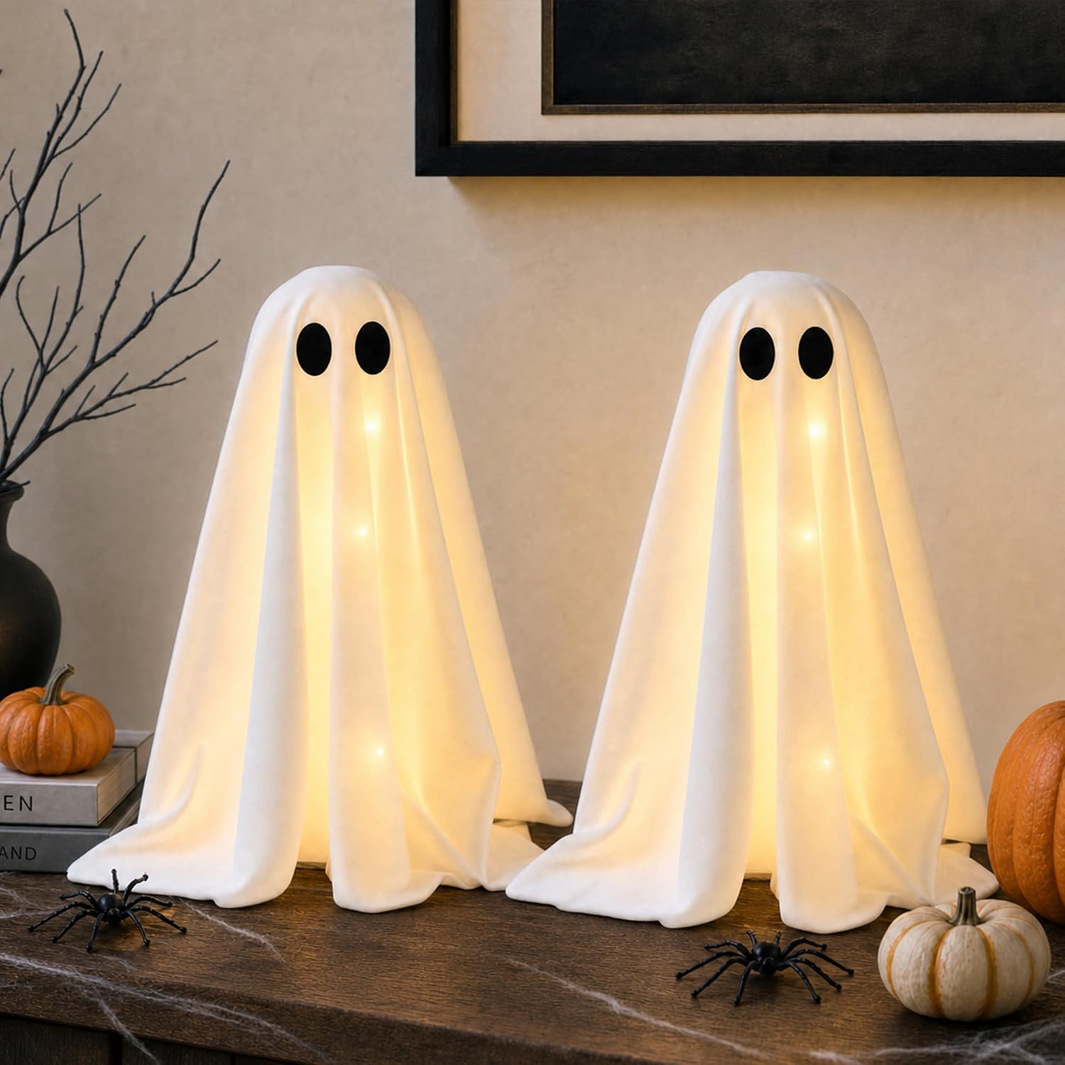 2-Pack Spooky Light-Up Ghosts for Indoor Halloween Decor - Image 4