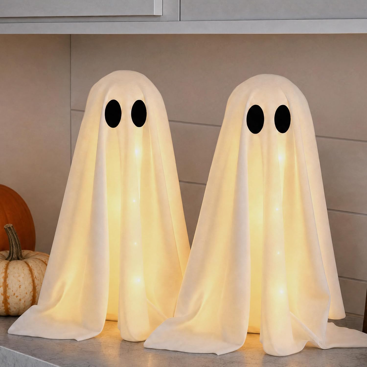 2-Pack Spooky Light-Up Ghosts for Indoor Halloween Decor - Image 5