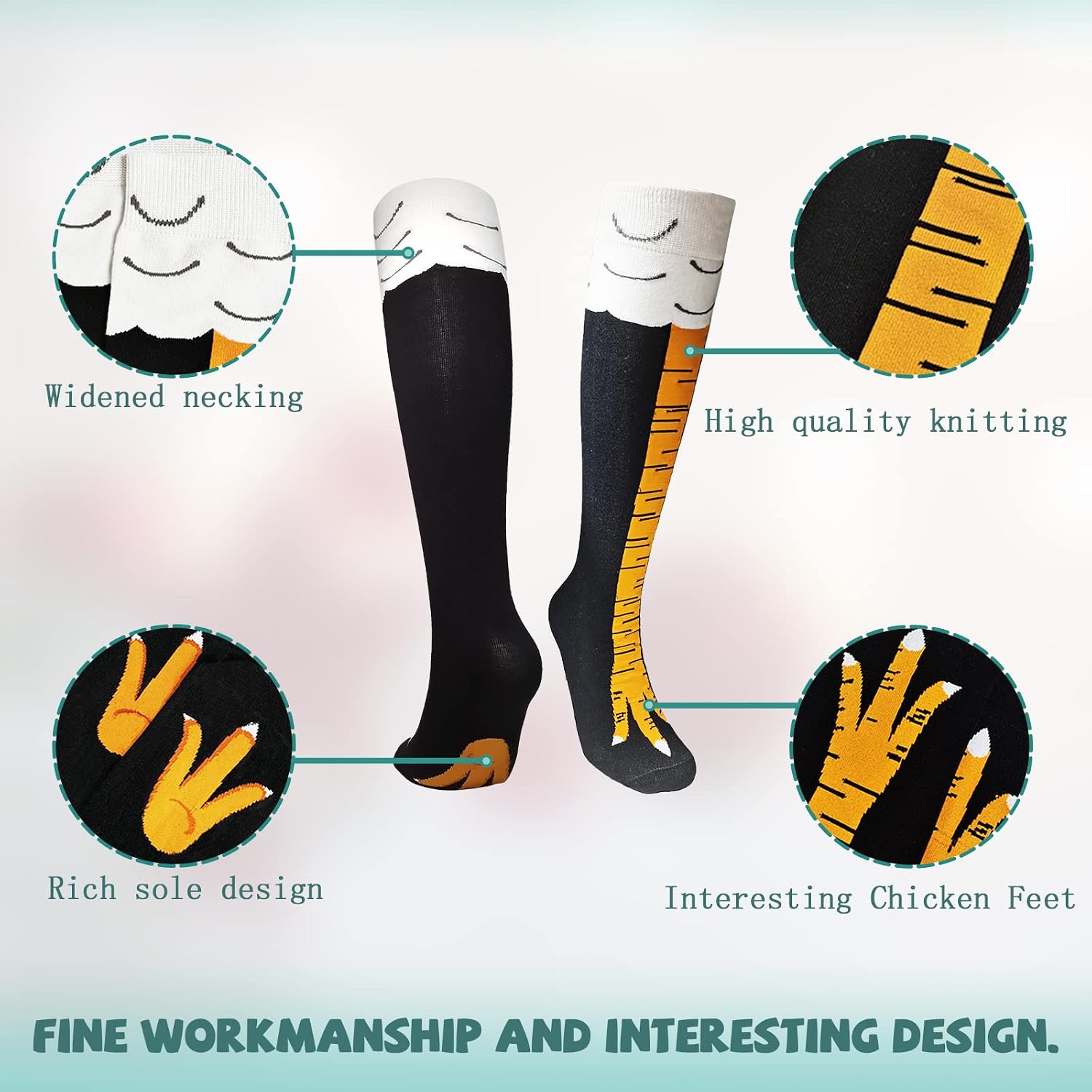Hilarious Chicken Leg Socks: Novelty Gag & White Elephant Gift for Adults - Image 5