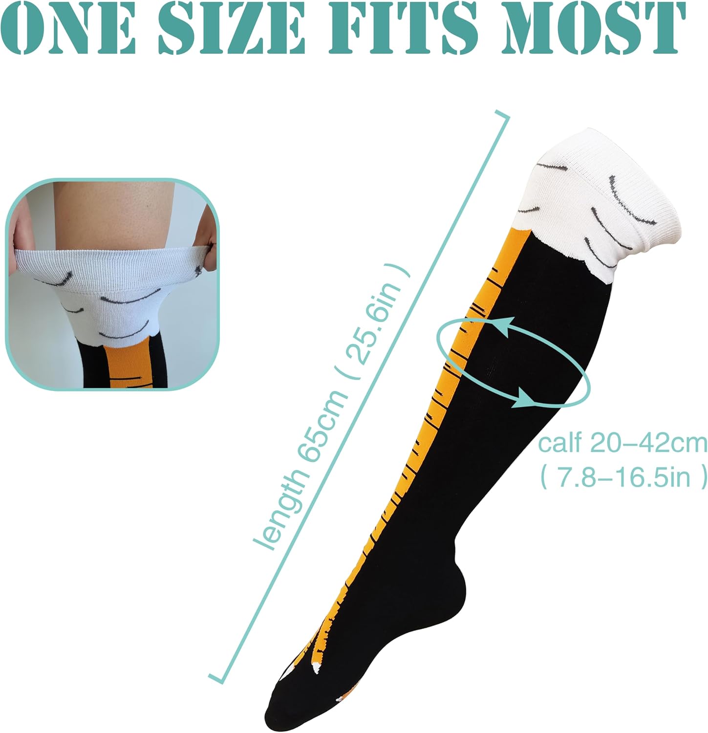 Hilarious Chicken Leg Socks: Novelty Gag & White Elephant Gift for Adults - Image 6