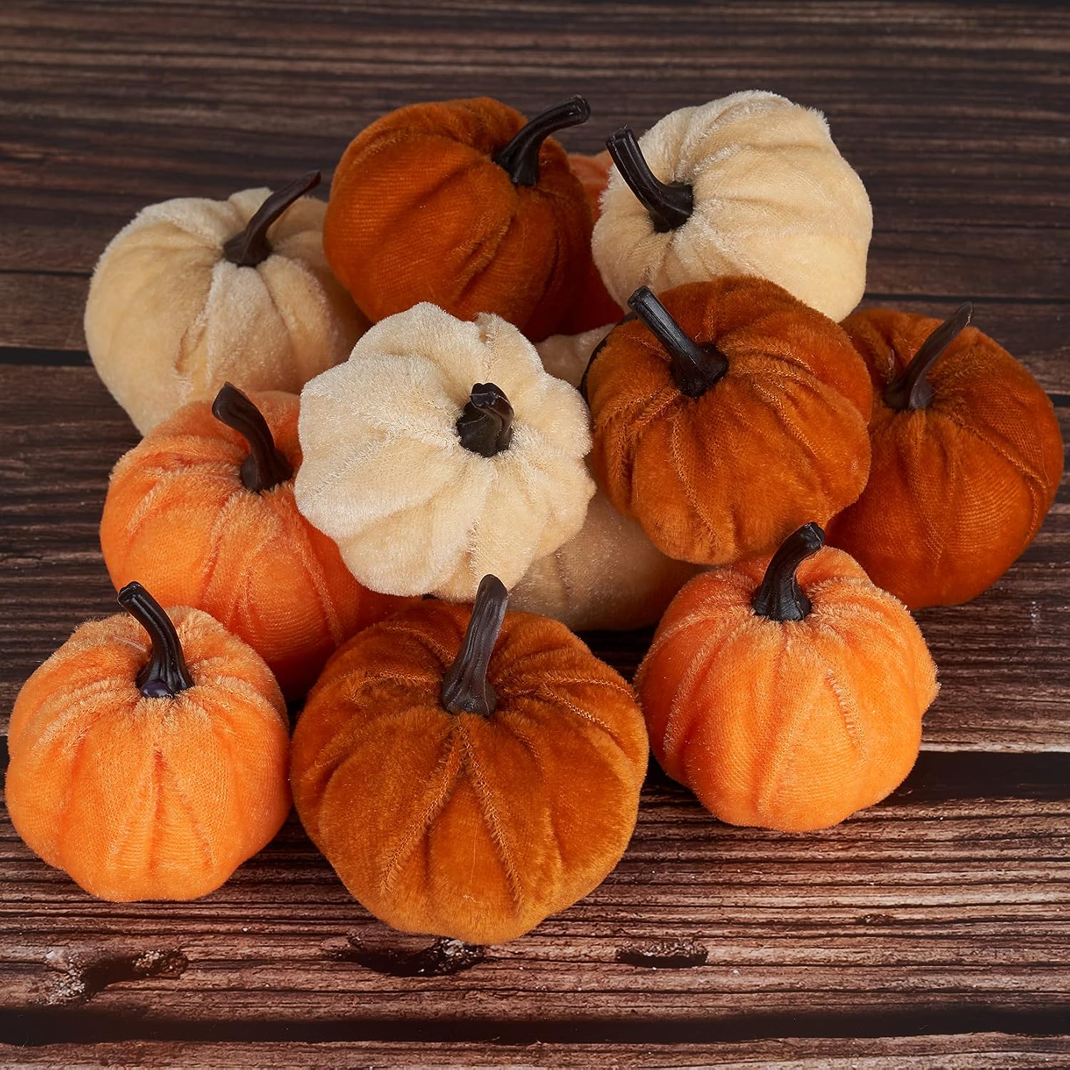 12pcs Artificial Velvet Pumpkins: Fall Thanksgiving Decor Review - Image 2