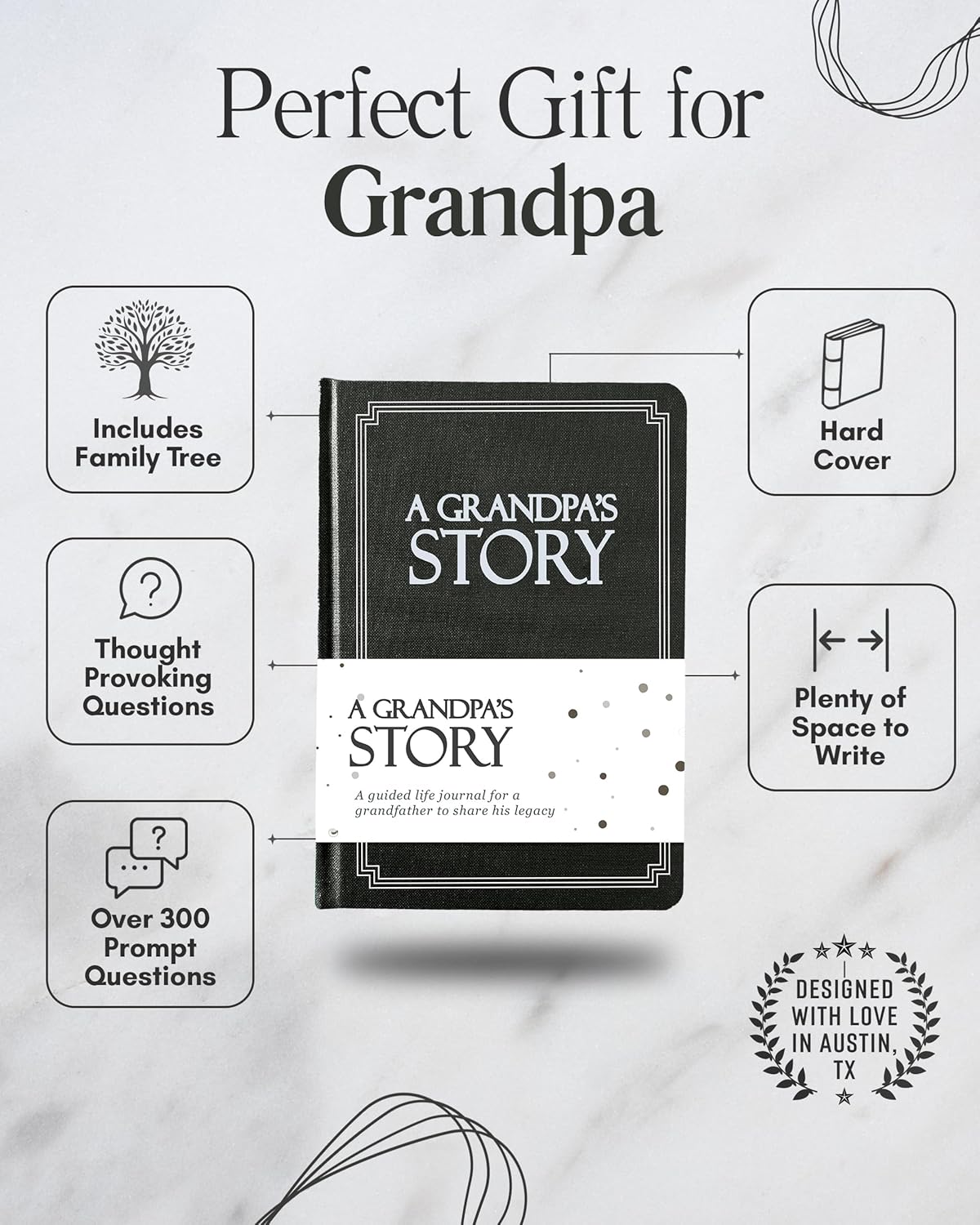 Grandpa's Life Story Journal: A Prompted Memory Keepsake. - Image 2