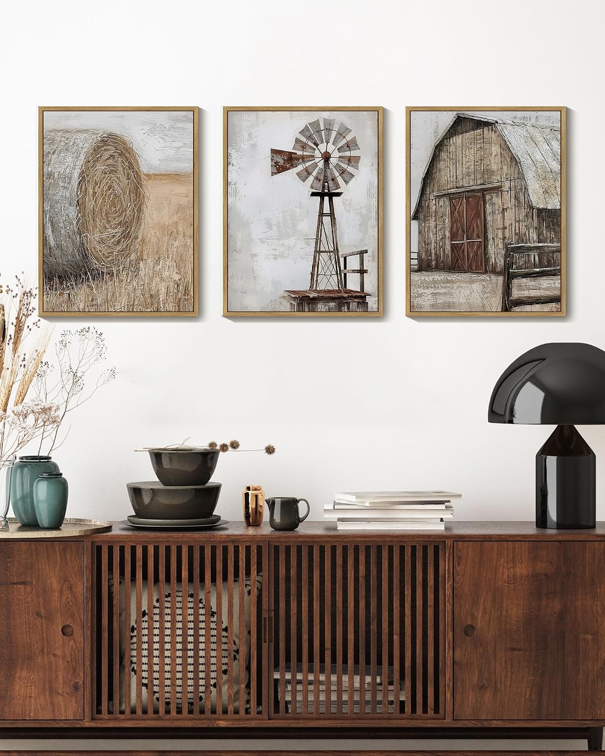 Rustic Windmill Barn Farmhouse Canvas Art - Framed Home Decor Review - Image 5