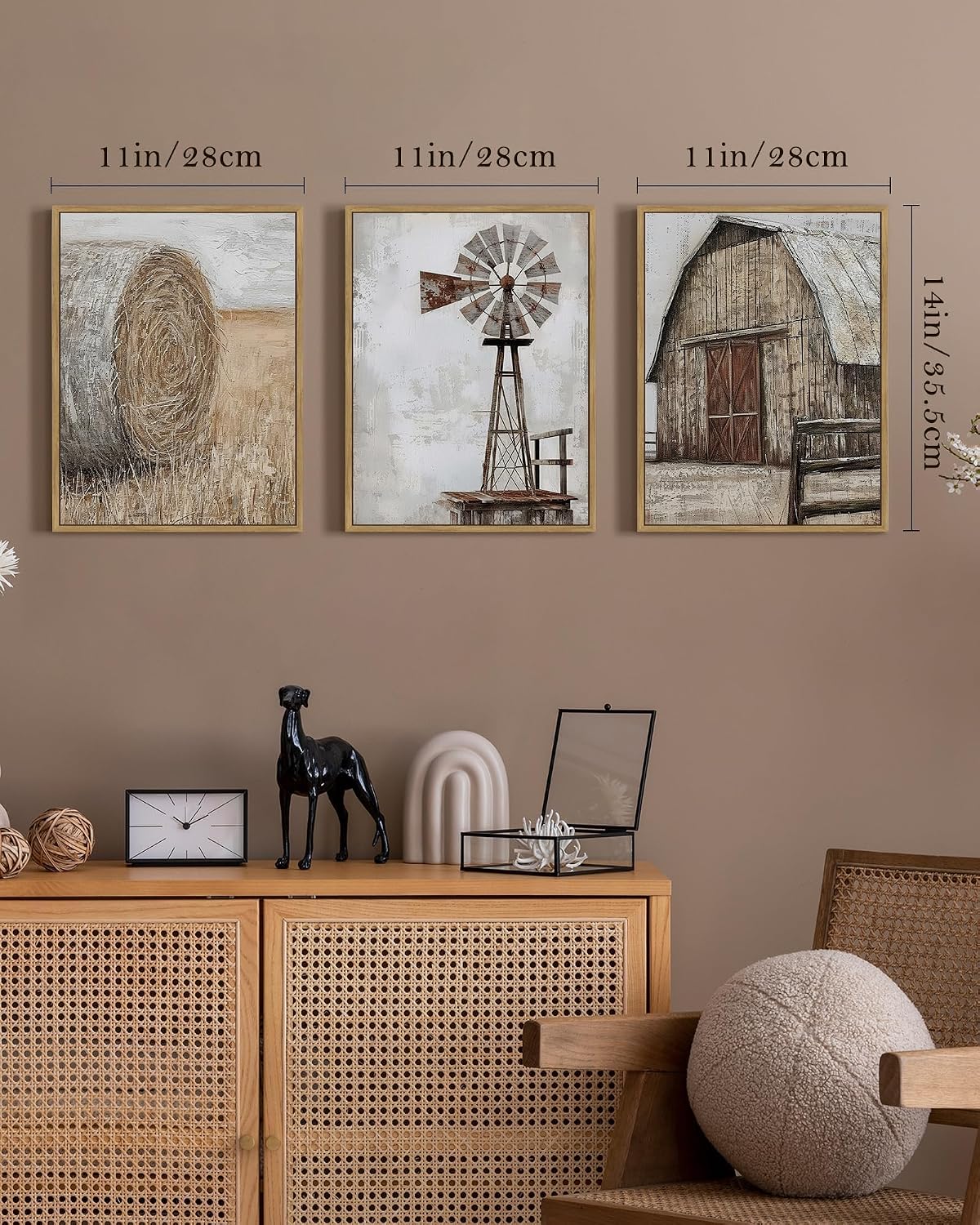 Rustic Windmill Barn Farmhouse Canvas Art - Framed Home Decor Review - Image 7