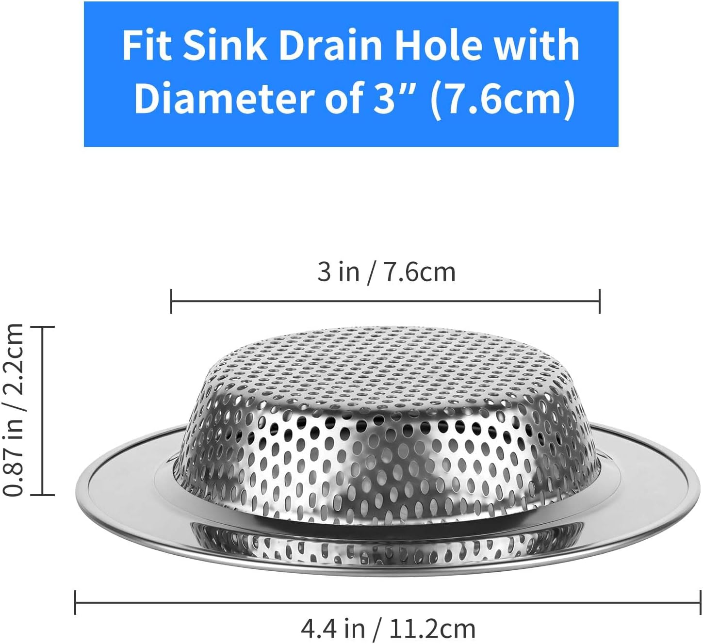 Stainless Steel Fine Mesh Sink Strainer: Anti-Clog Food Catcher - Image 2